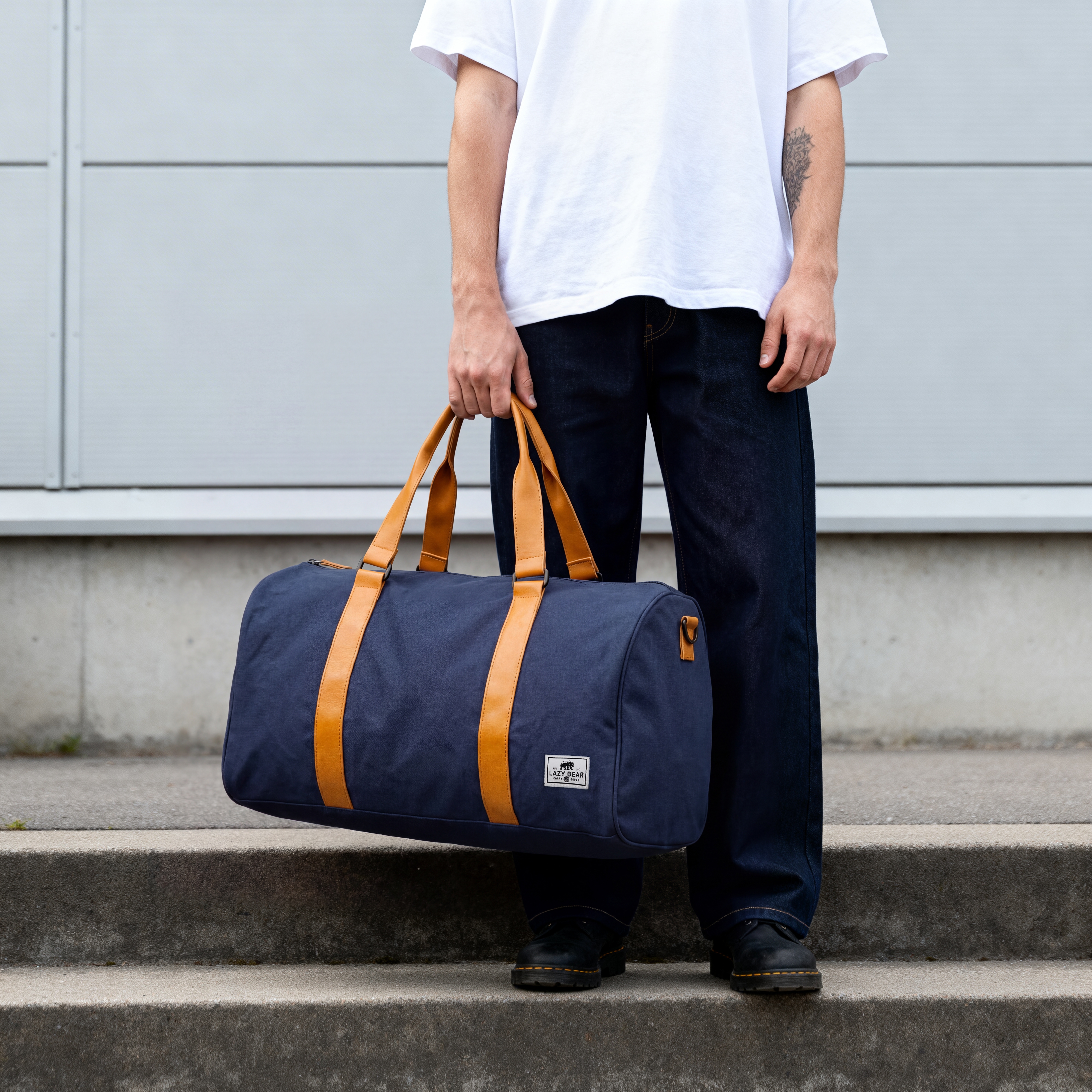 Mala Duffel Azul Escura Leo - 3