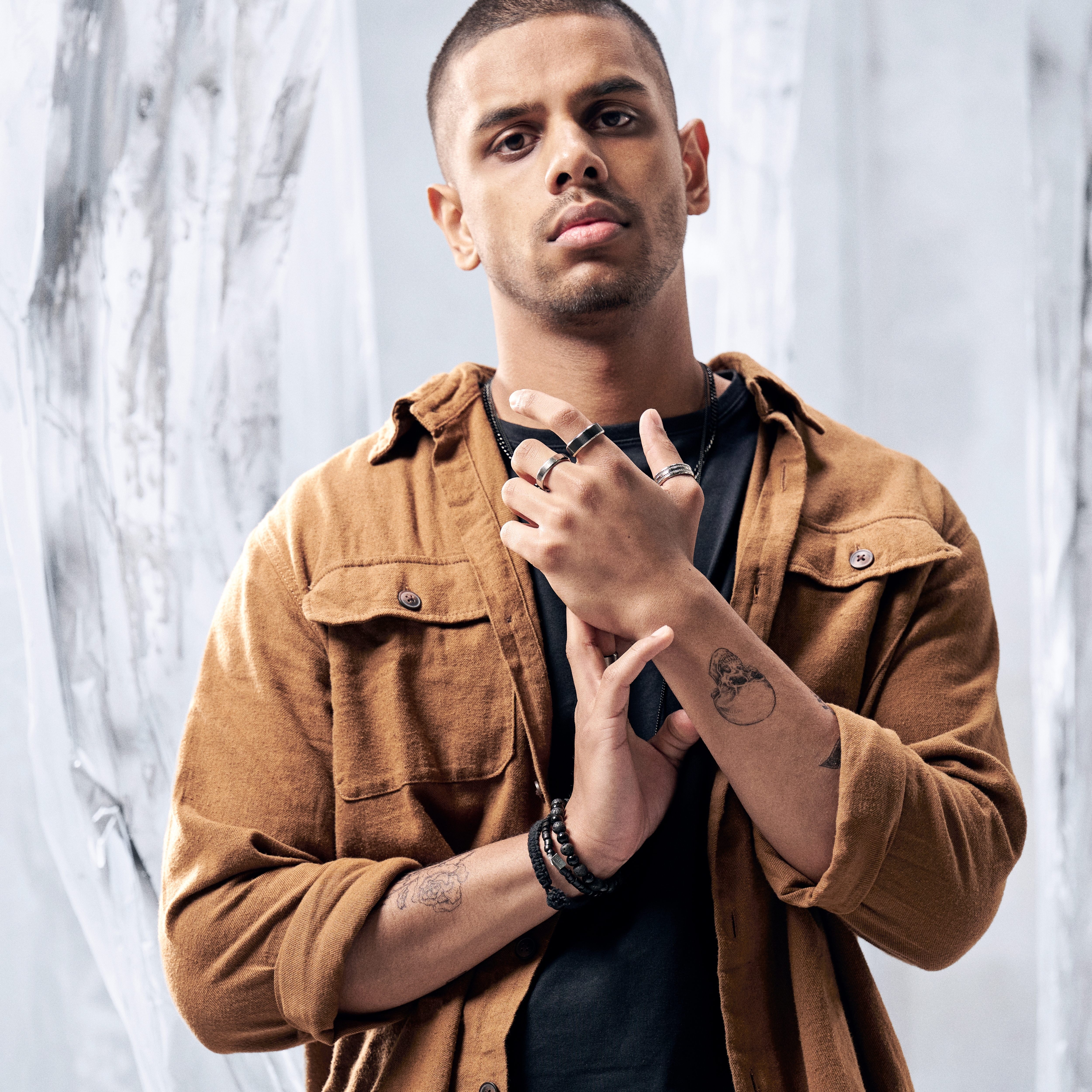 Aesop Keith Black and Silver-tone Titanium Ring - 5