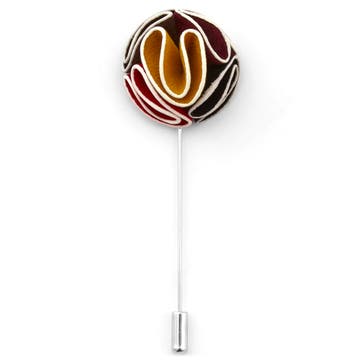 Camellia Multi-Coloured Flower Lapel Pin Camellia Multi-Coloured Flower Lapel Pin