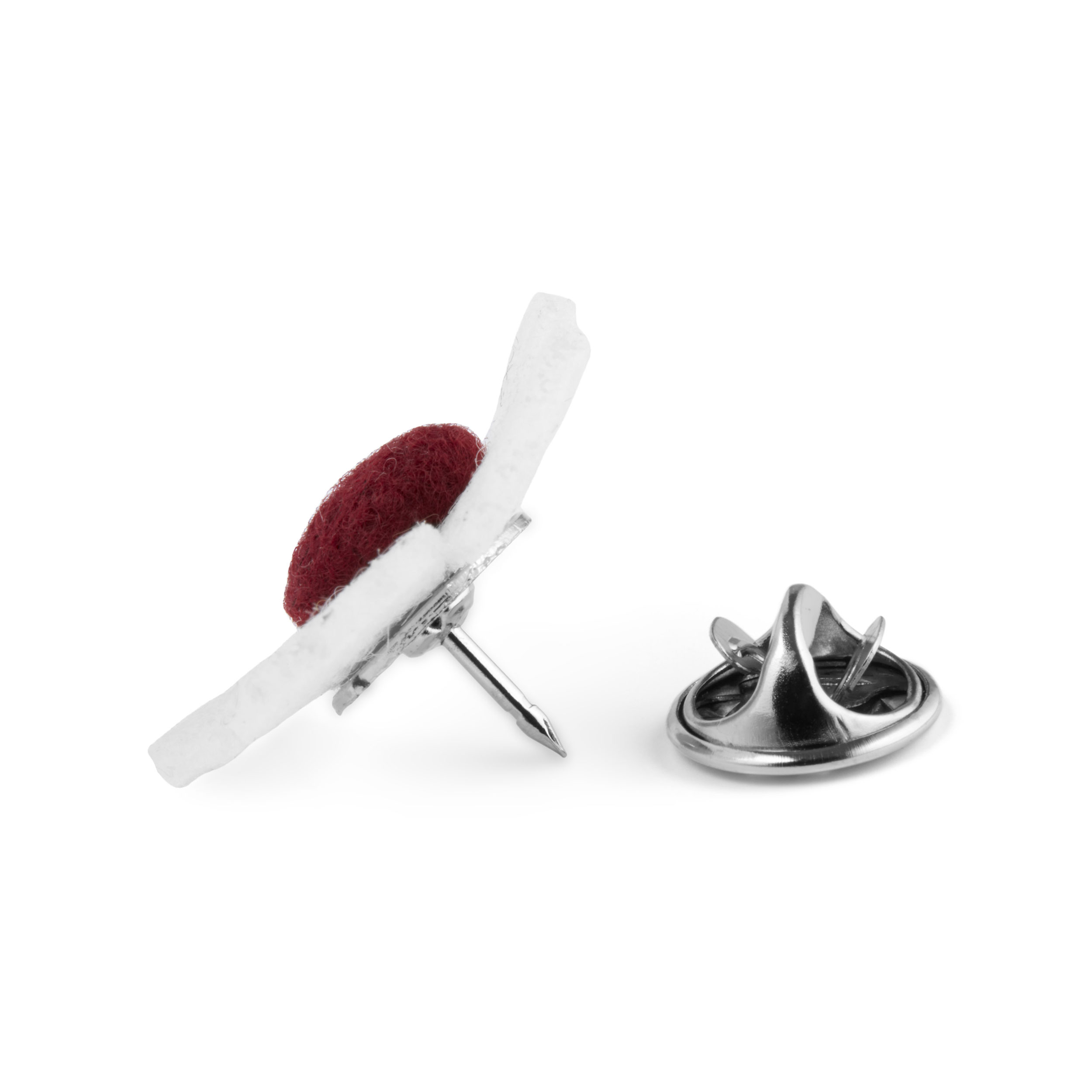 Καρφίτσα Πέτου Λευκό και Μπορντό Λουλούδι - 4