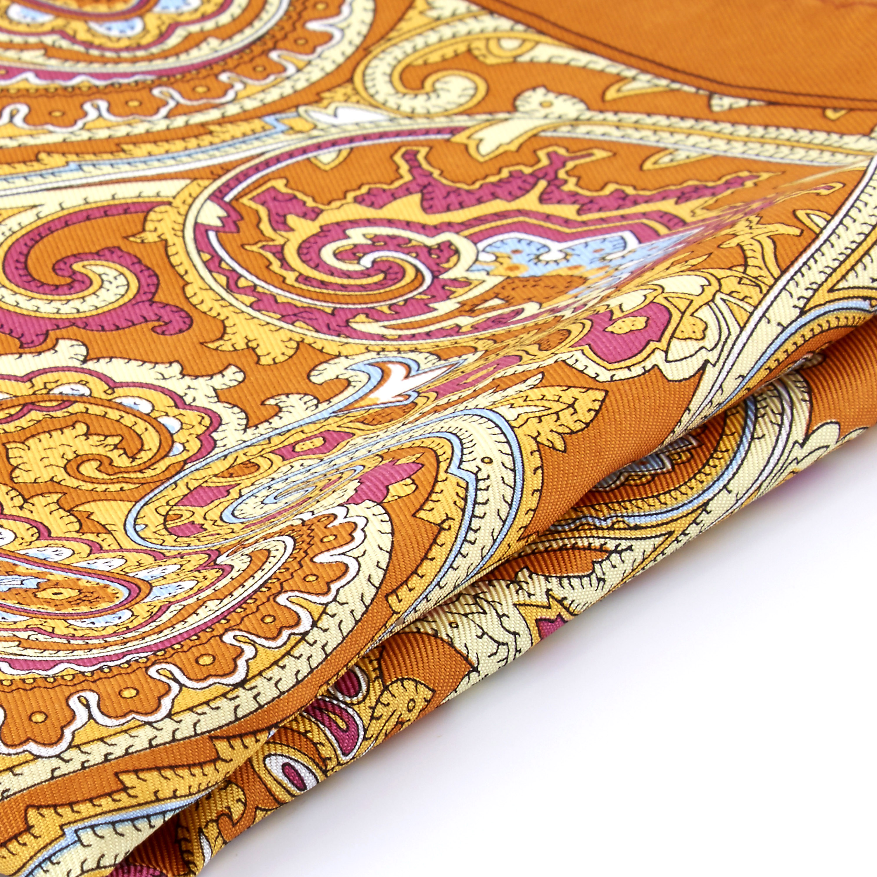 Elegante Oranje Zijden Pochet - 2