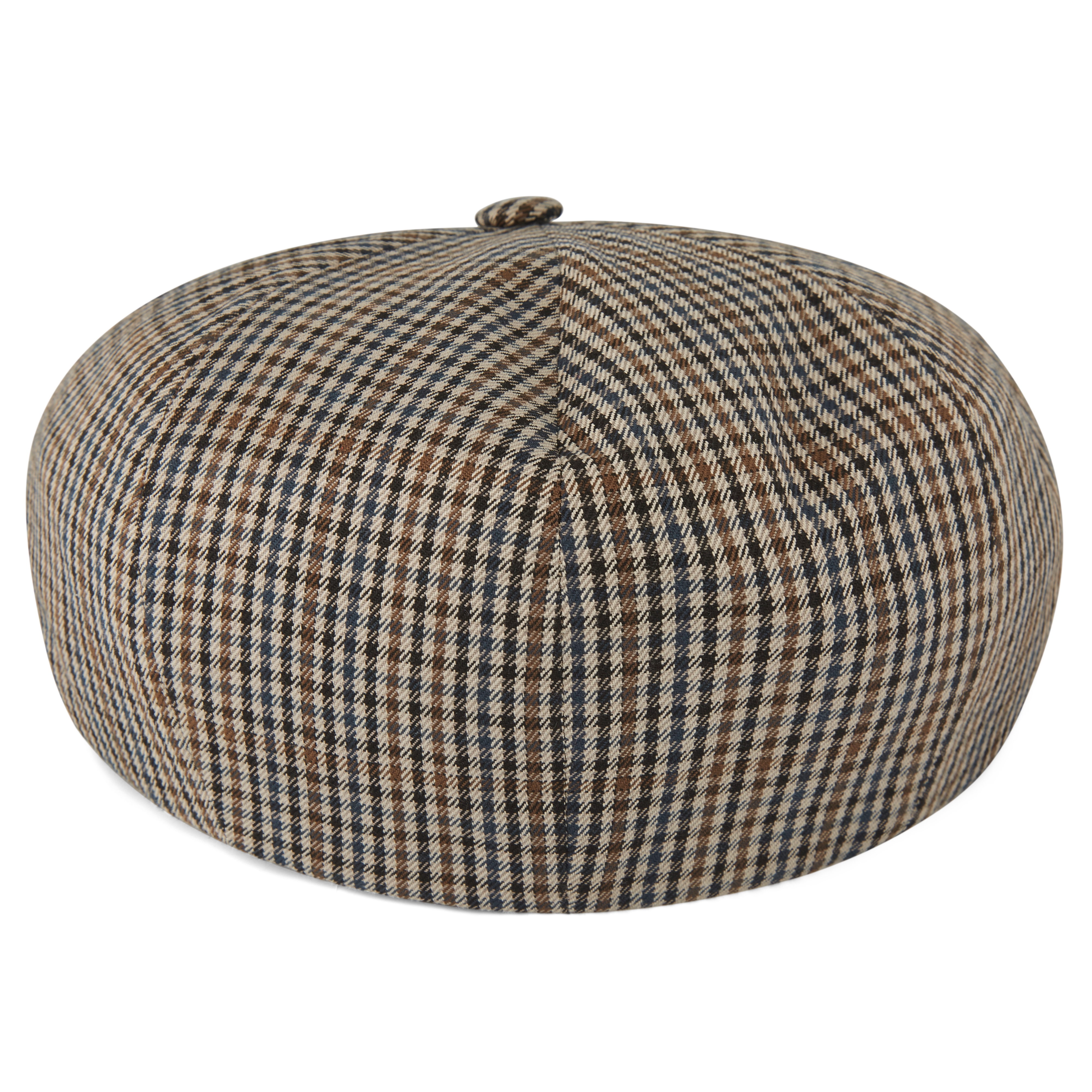 Tirol | True & Light Brown Houndstooth Newsboy Cap - 4