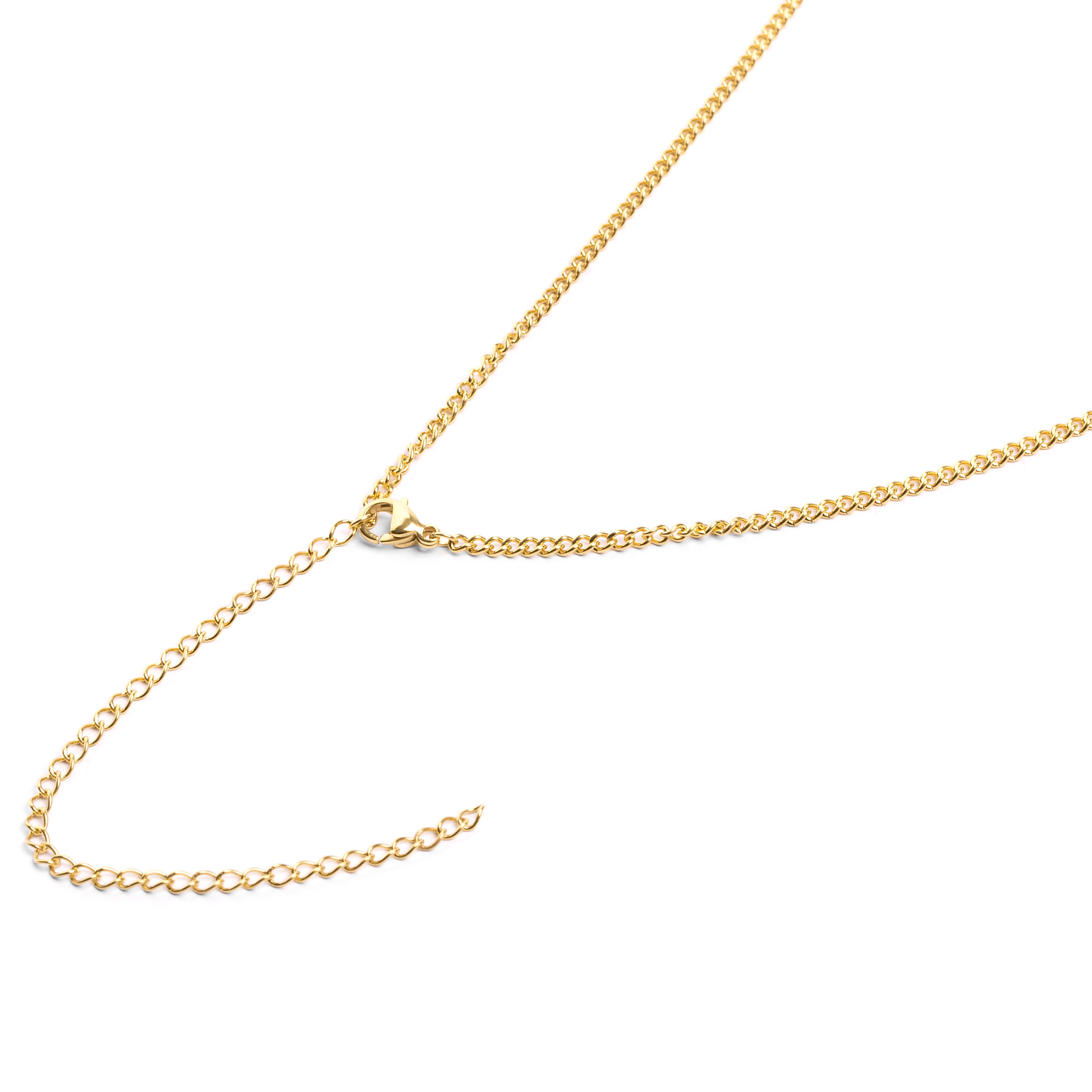 Oceľový náhrdelník Hindu v zlatom tóne - 4