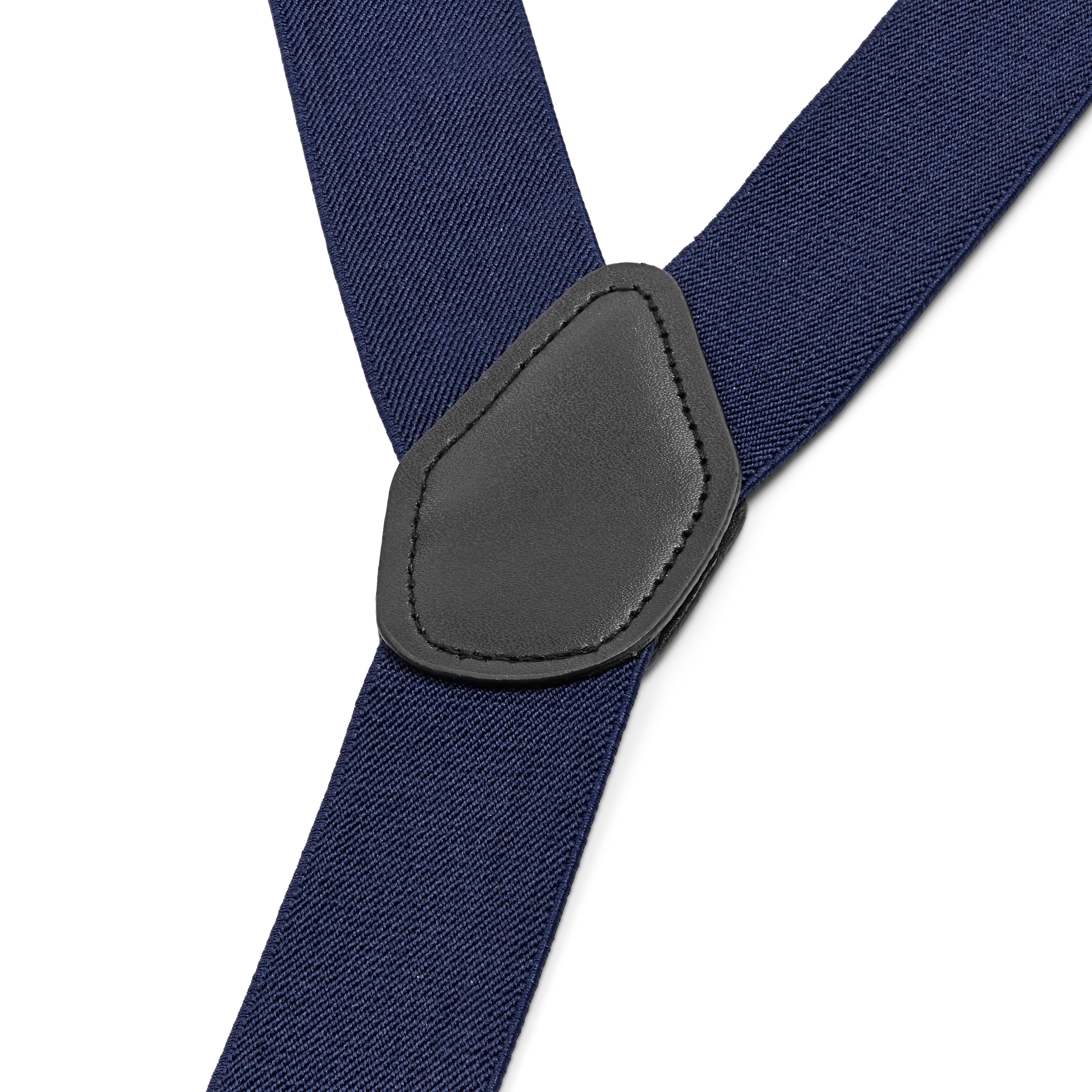 XL Wide Deep Blue Clip-On Suspenders - 2