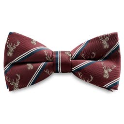 Zoikos | Red Reindeer Pre-Tied Bow Tie