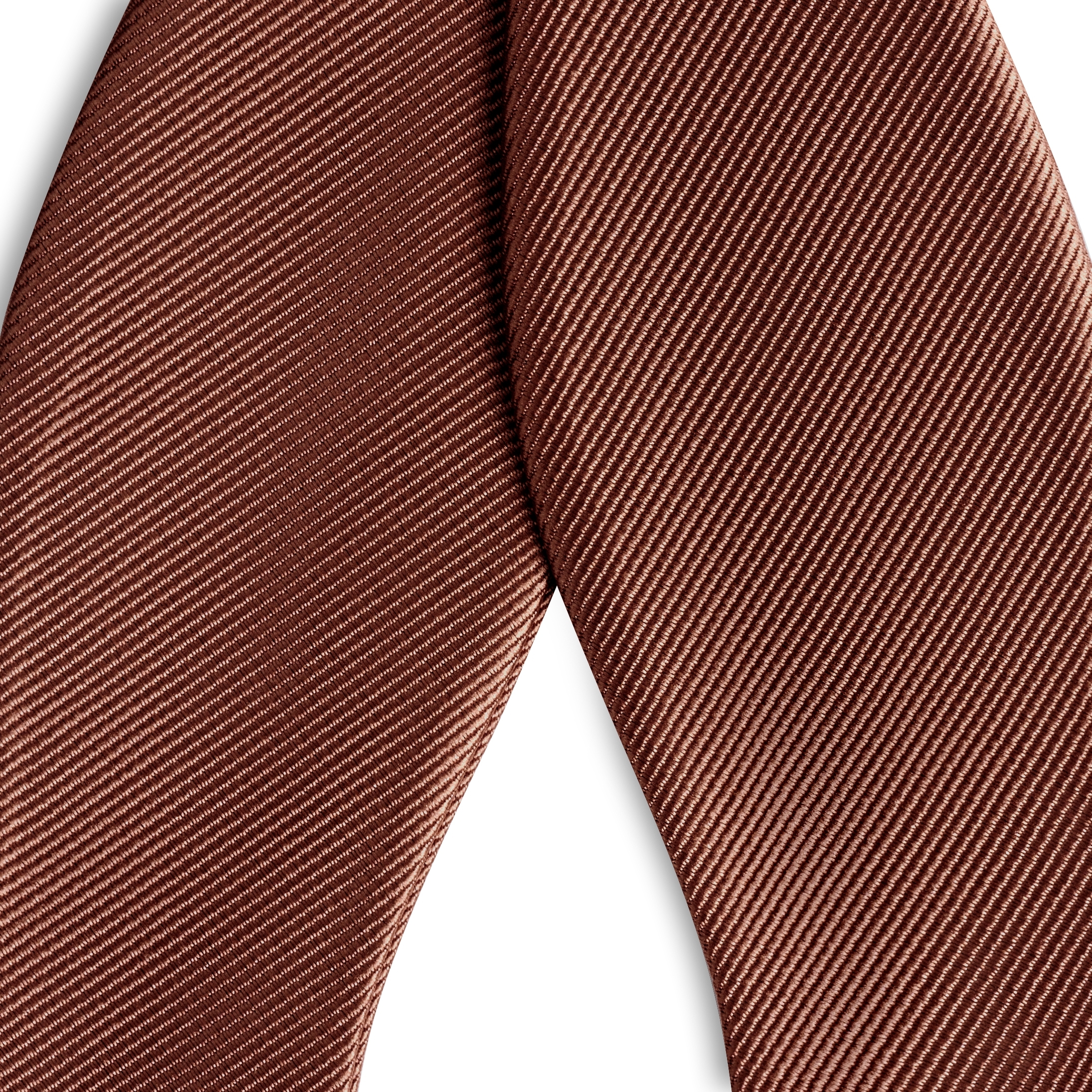 Terracotta Zelfbinder Grosgrain Vlinderdas met Ruitvormige Punt - 2