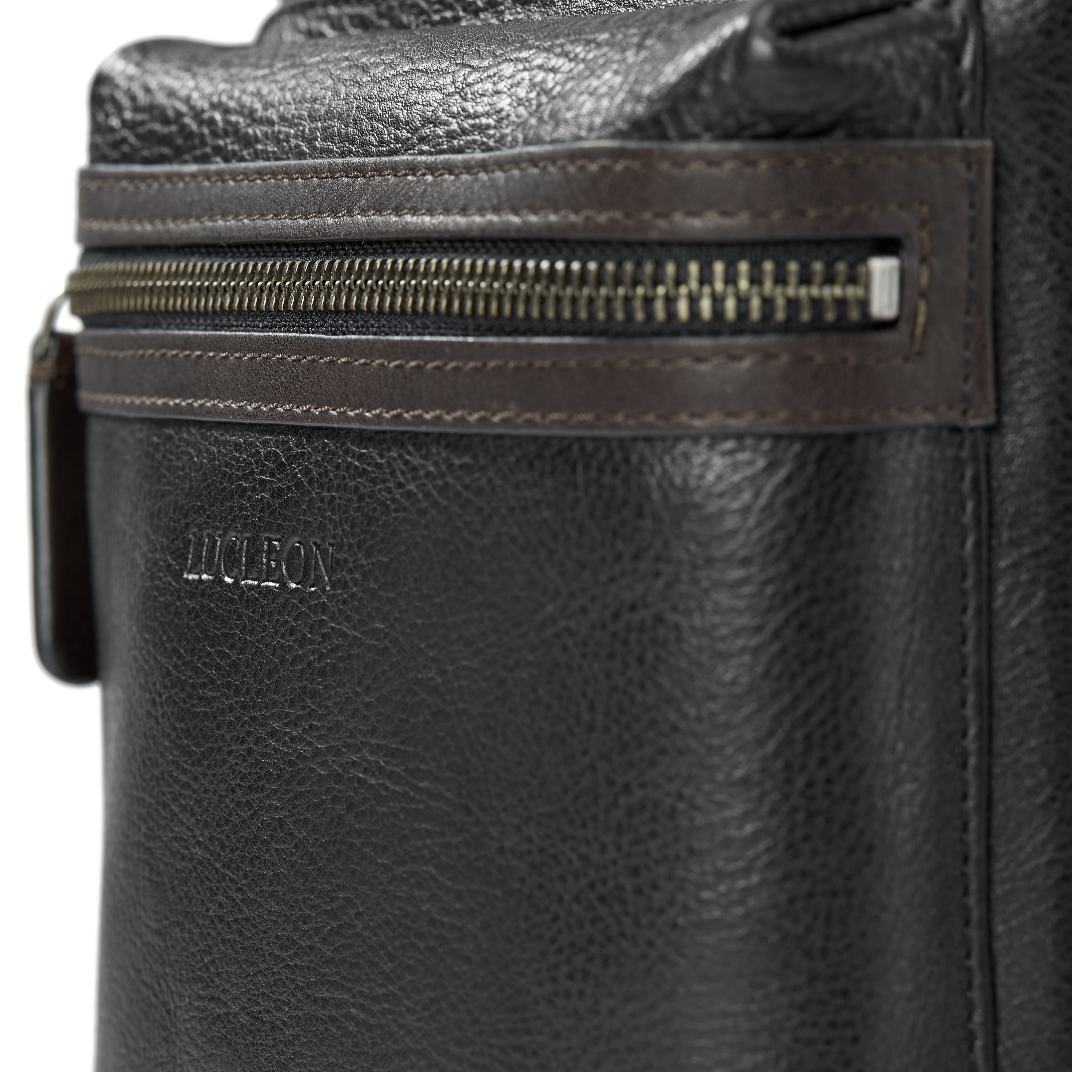 Funda para tablet de cuero marrón oscuro y negro Liam - 9