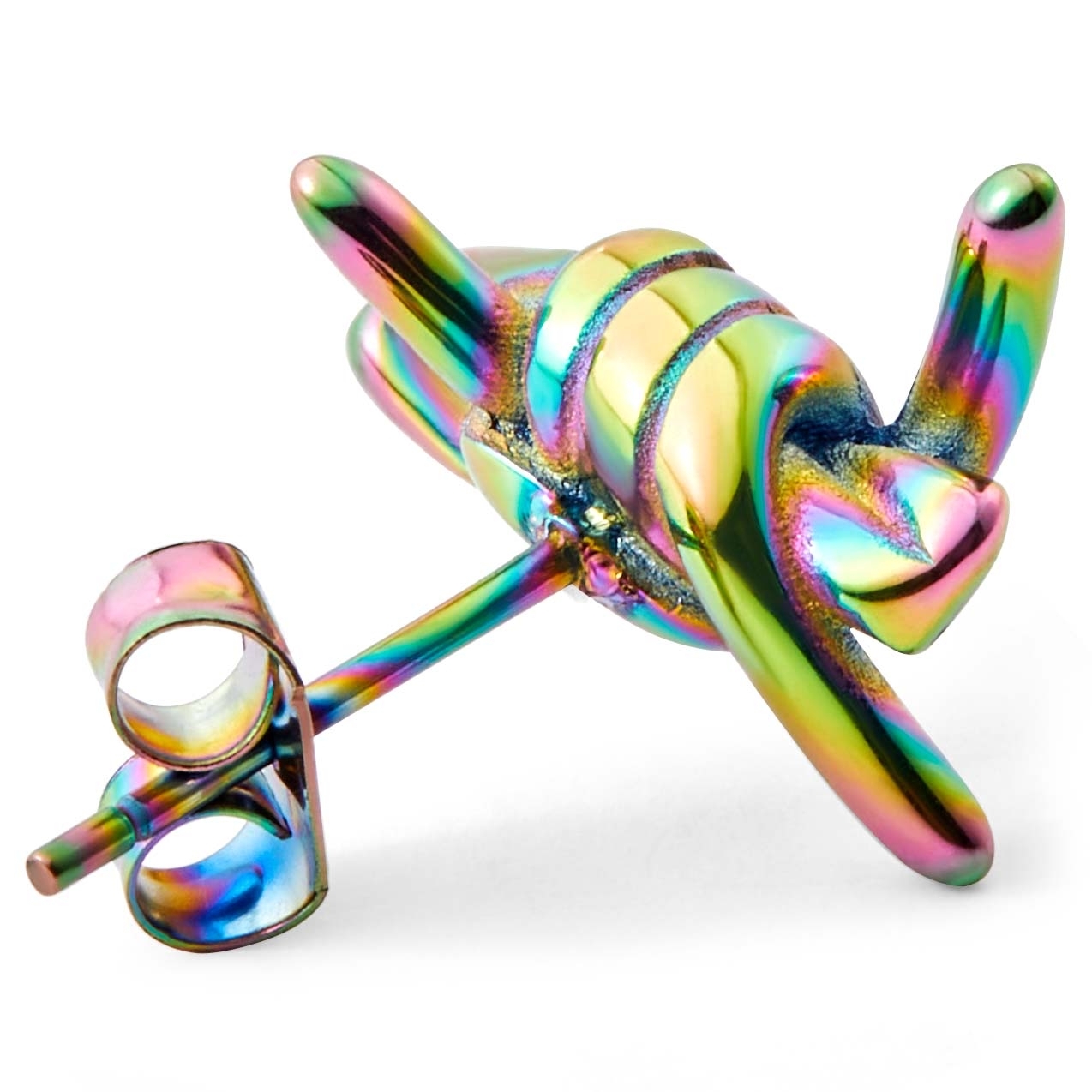 Floyd Regnbuefarget Piggtråd Øredobber - 2