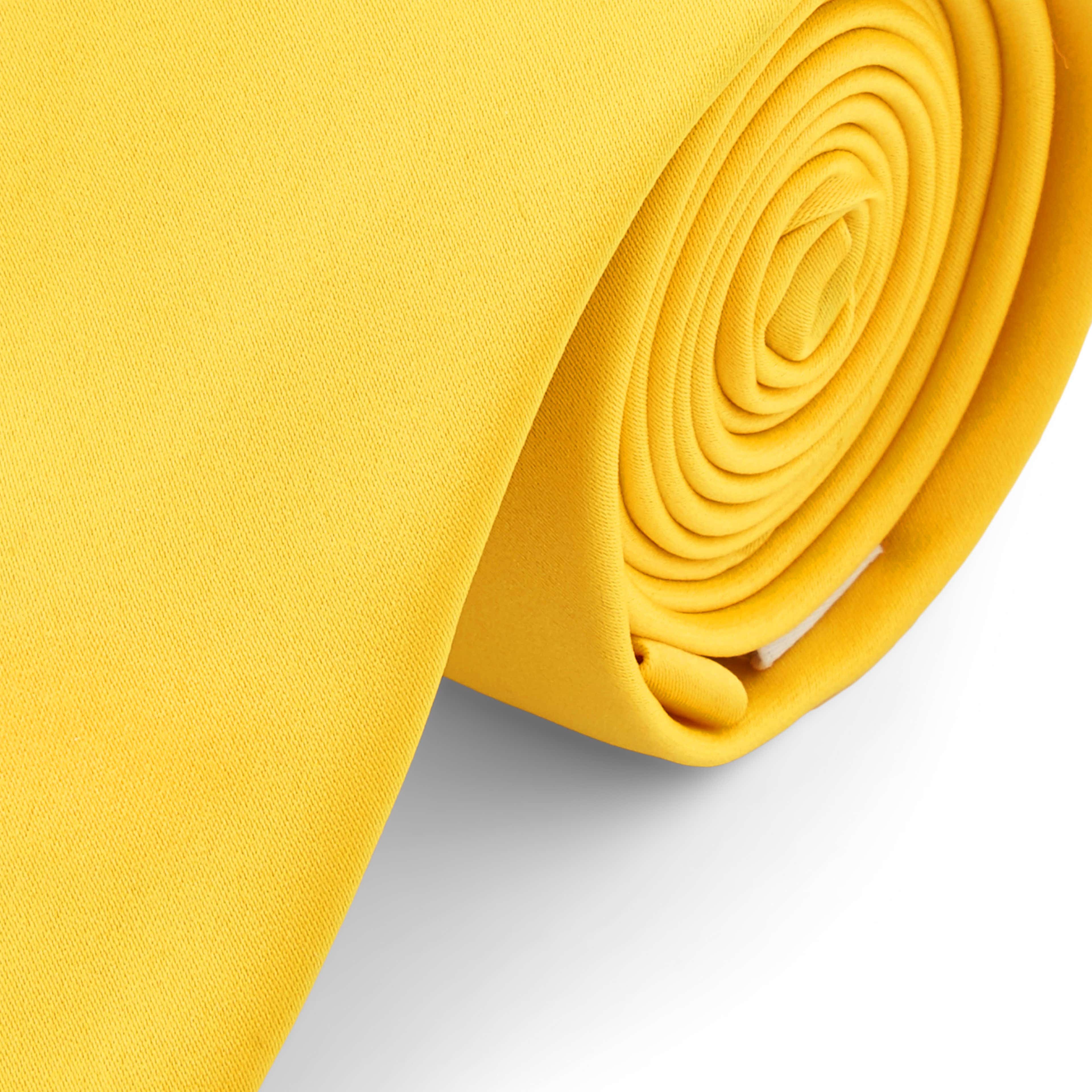 Canary Yellow 6cm Basic Tie - 2 - gallery