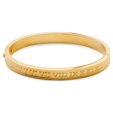 Arie | Gold-Tone Stainless Steel Numeral Bangle Bracelet