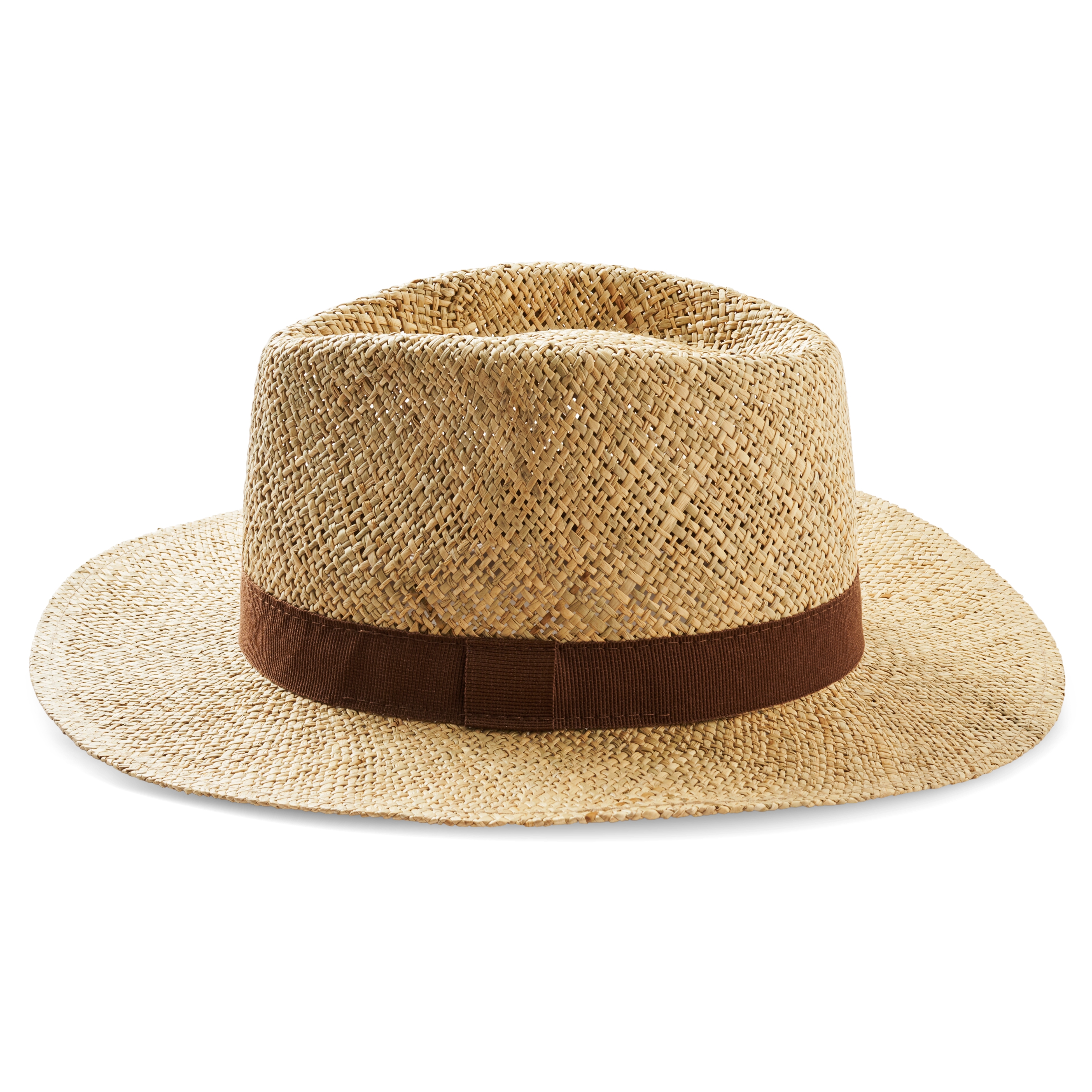 Természetes szalma panamakalap barna szalaggal - 5