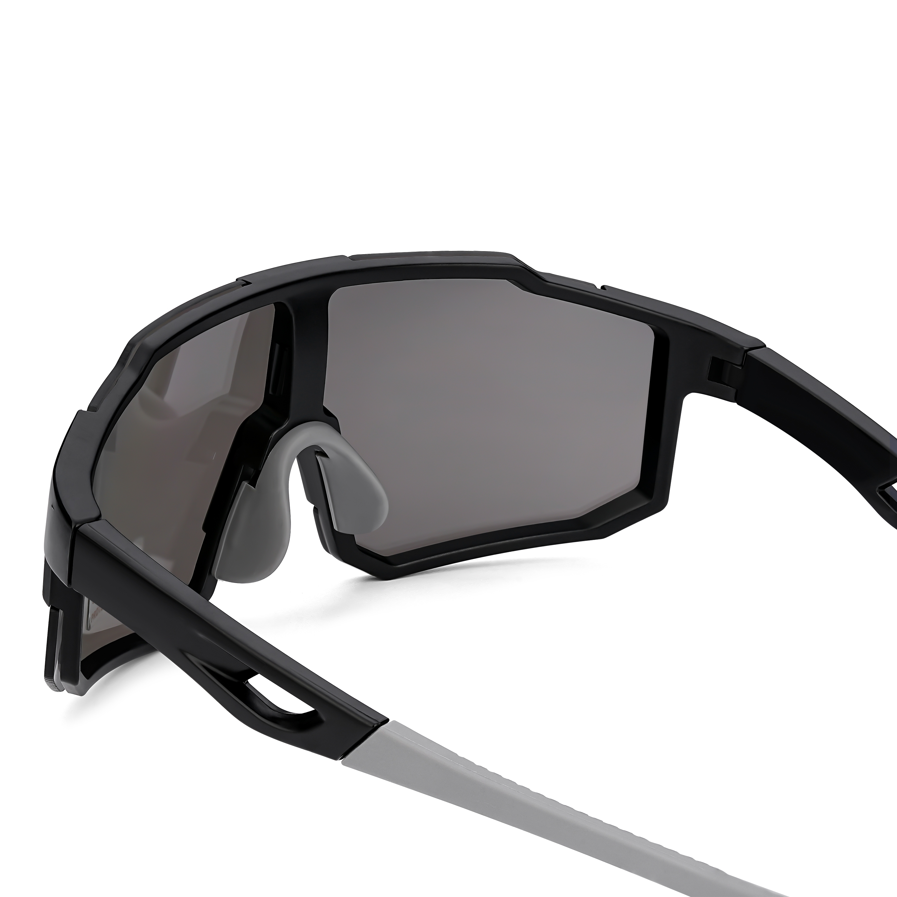 Černošedé sportovní sluneční brýle wraparound - 4