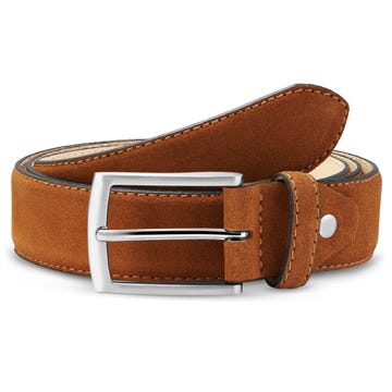 Classic Tan Suede Leather Belt