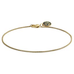 Essentials | 1 mm Gold-Tone Curved Box Chain Bracelet