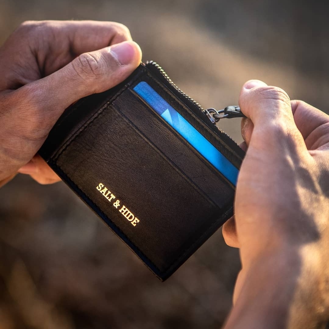 Czarny skórzany portfel Osias - 3