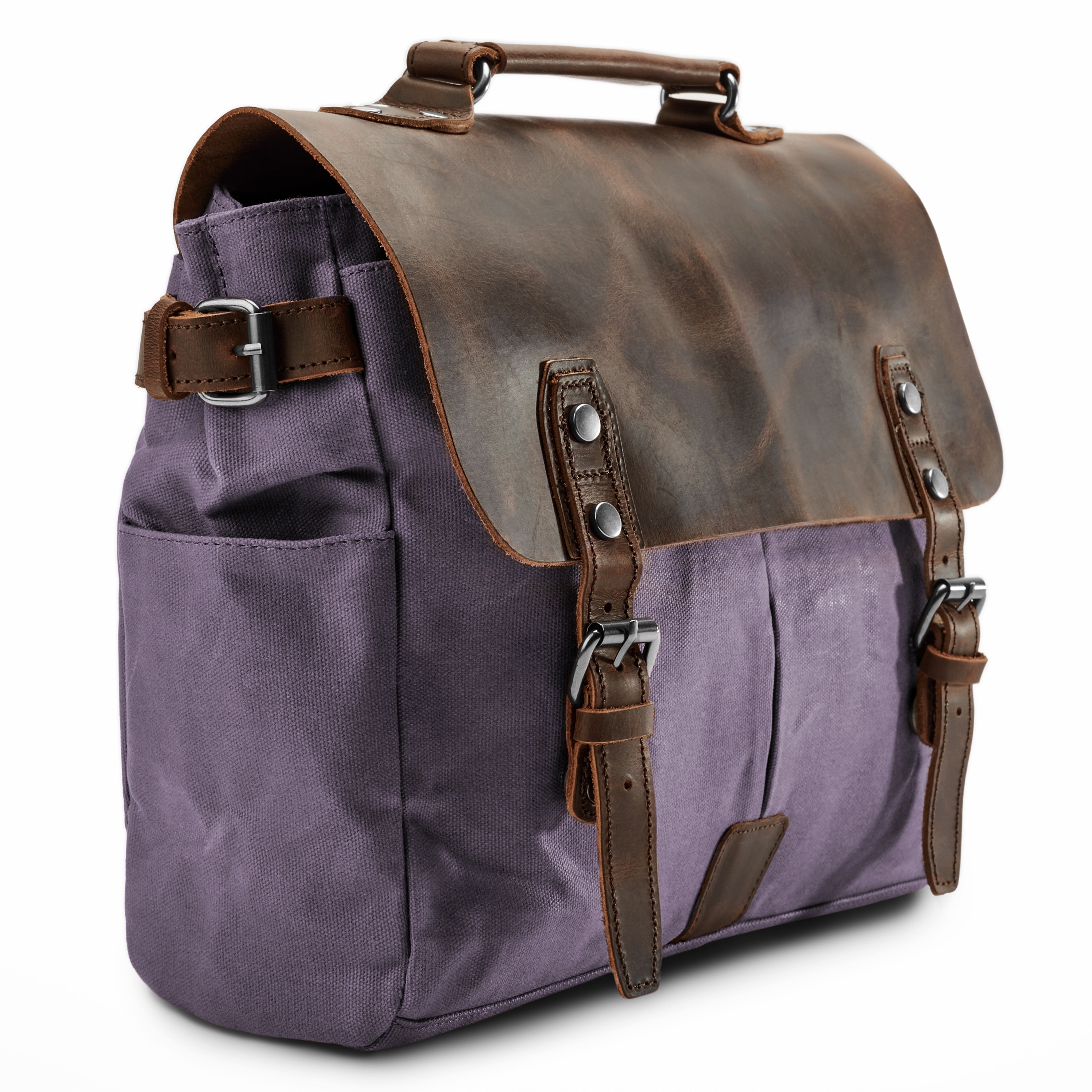 Sac à bandoulière de style vintage gris violacé - 4