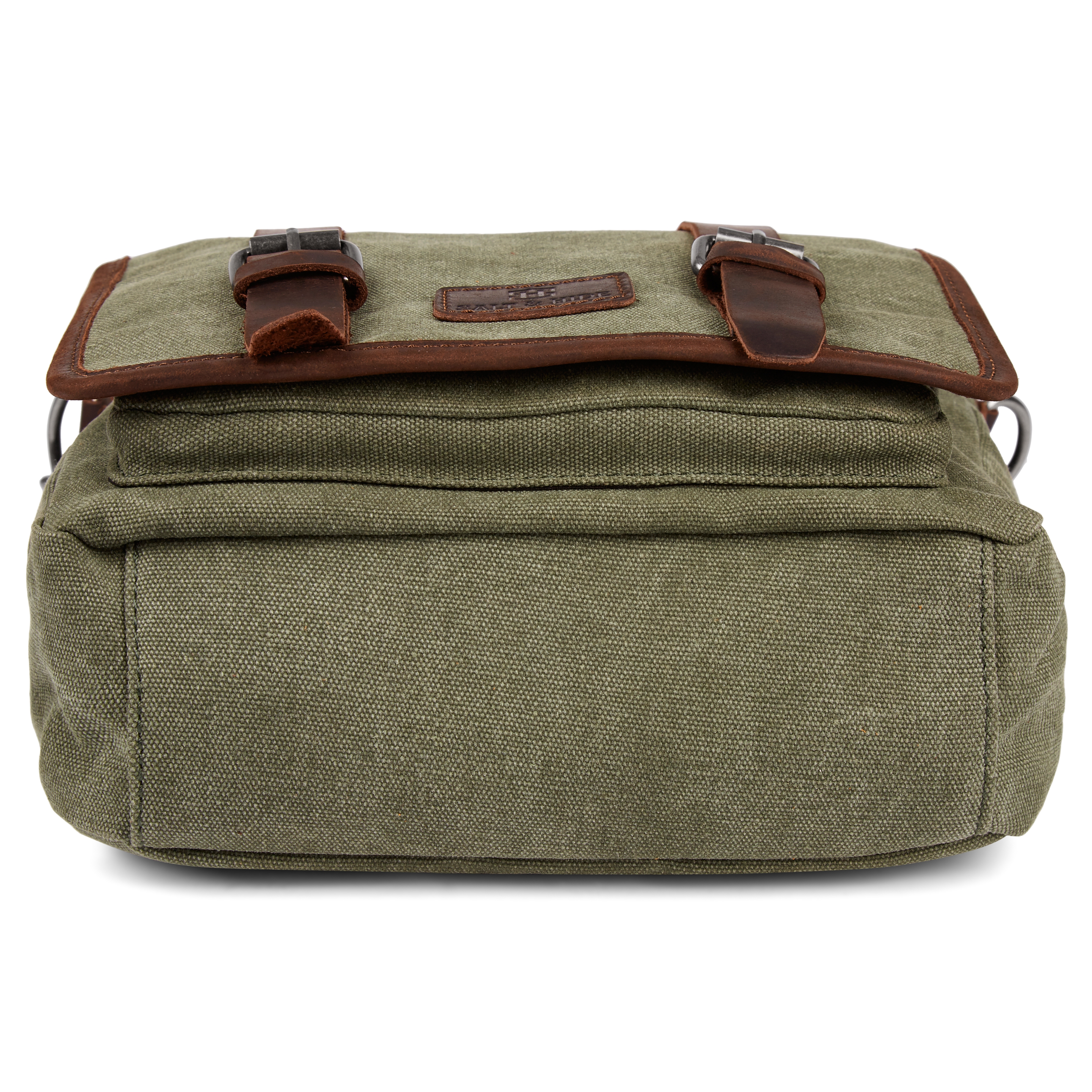 Zielono-brązowa smukła torba listonoszka Sergio - 4