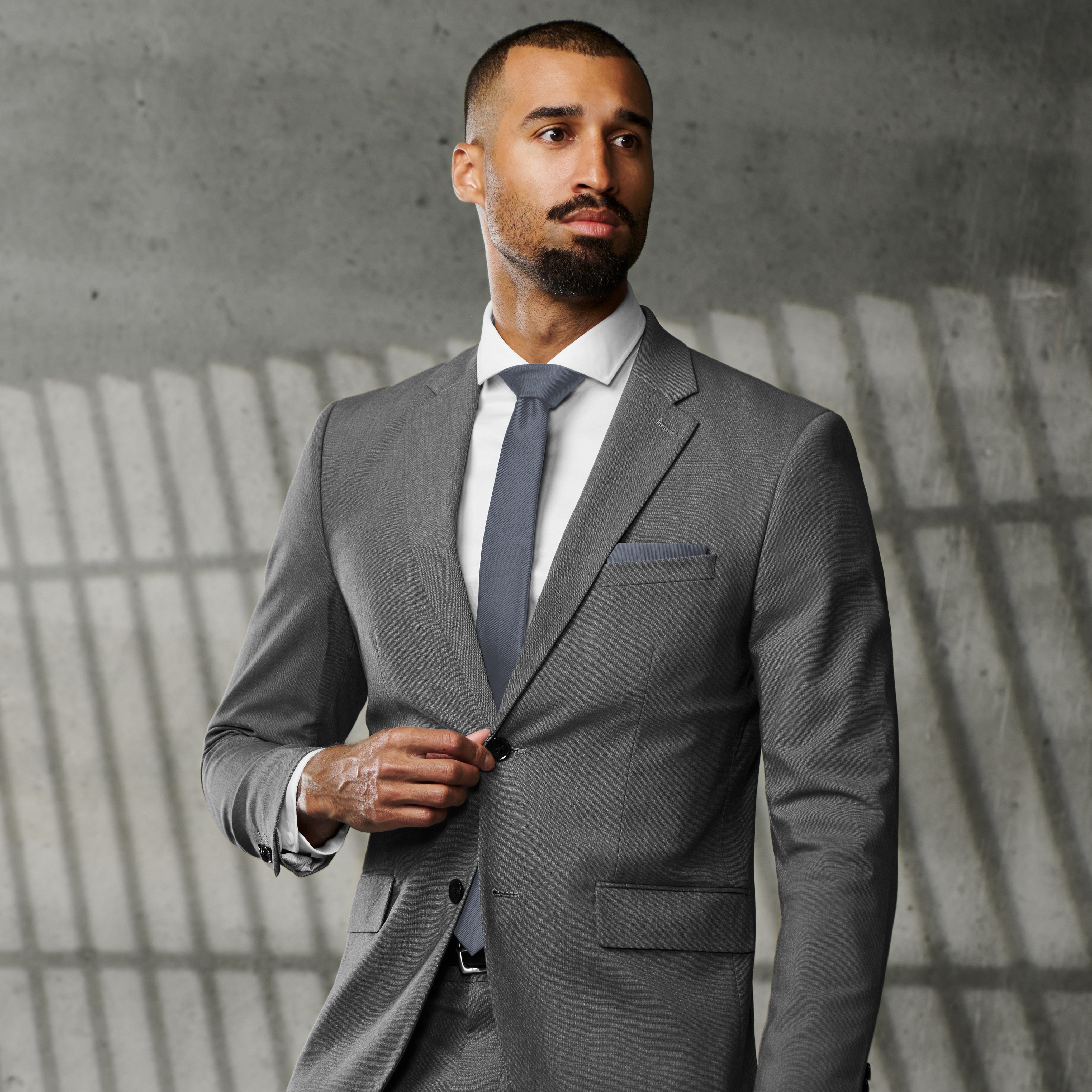 6 cm Graphite Grosgrain Skinny Tie - 2