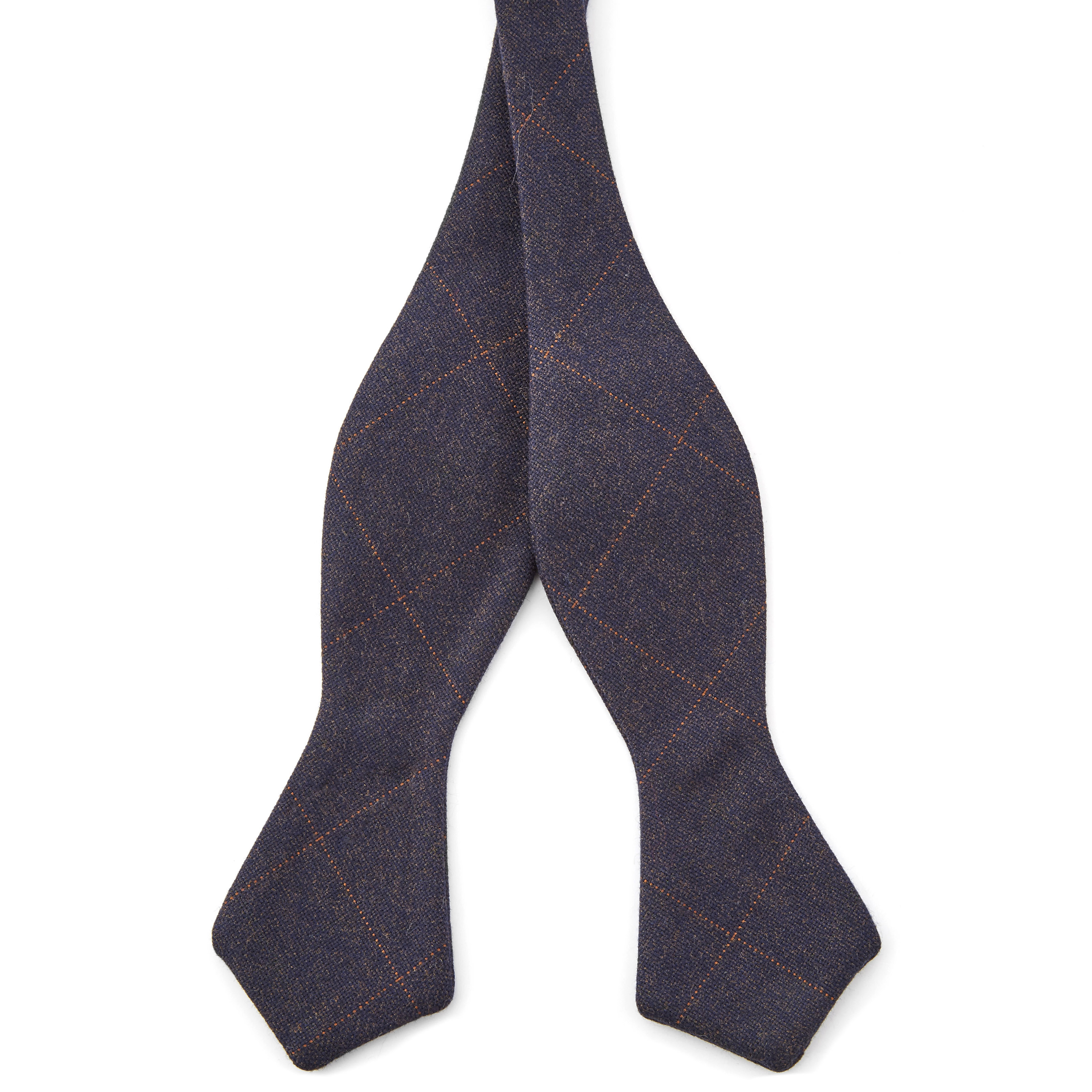 Indigoblauwe Geruite Zelfbinder Vlinderdas - 1