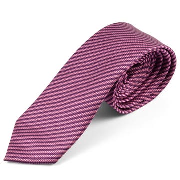 Purple Stripe Microfiber Tie