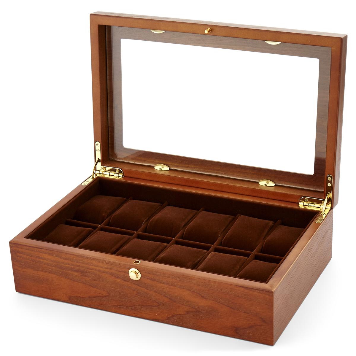 Classy Ash Veneer Watch Box - 12 Watches | In stock! | Warren Asher