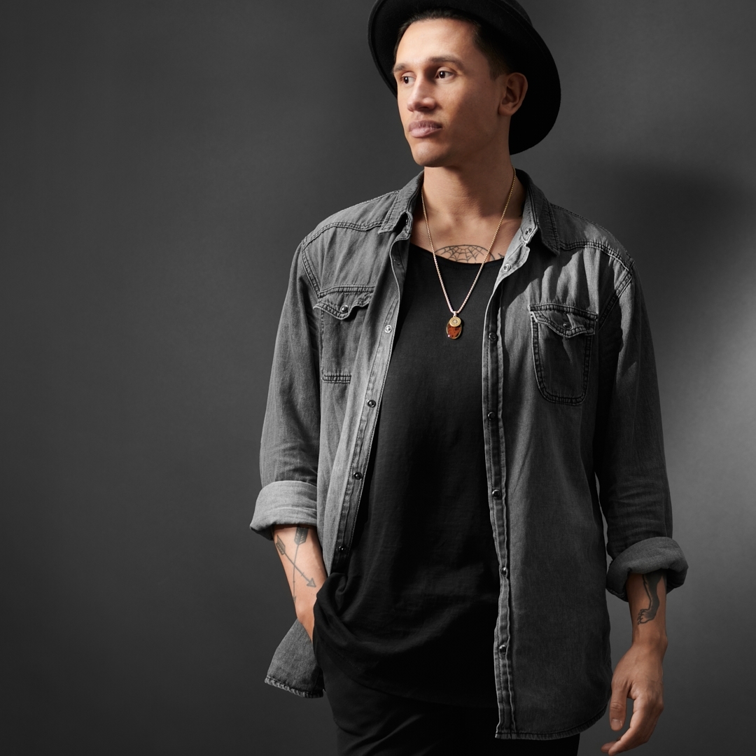 Orisun | Gold-Tone & Mahogany Obsidian Oval Box Chain Necklace - 4