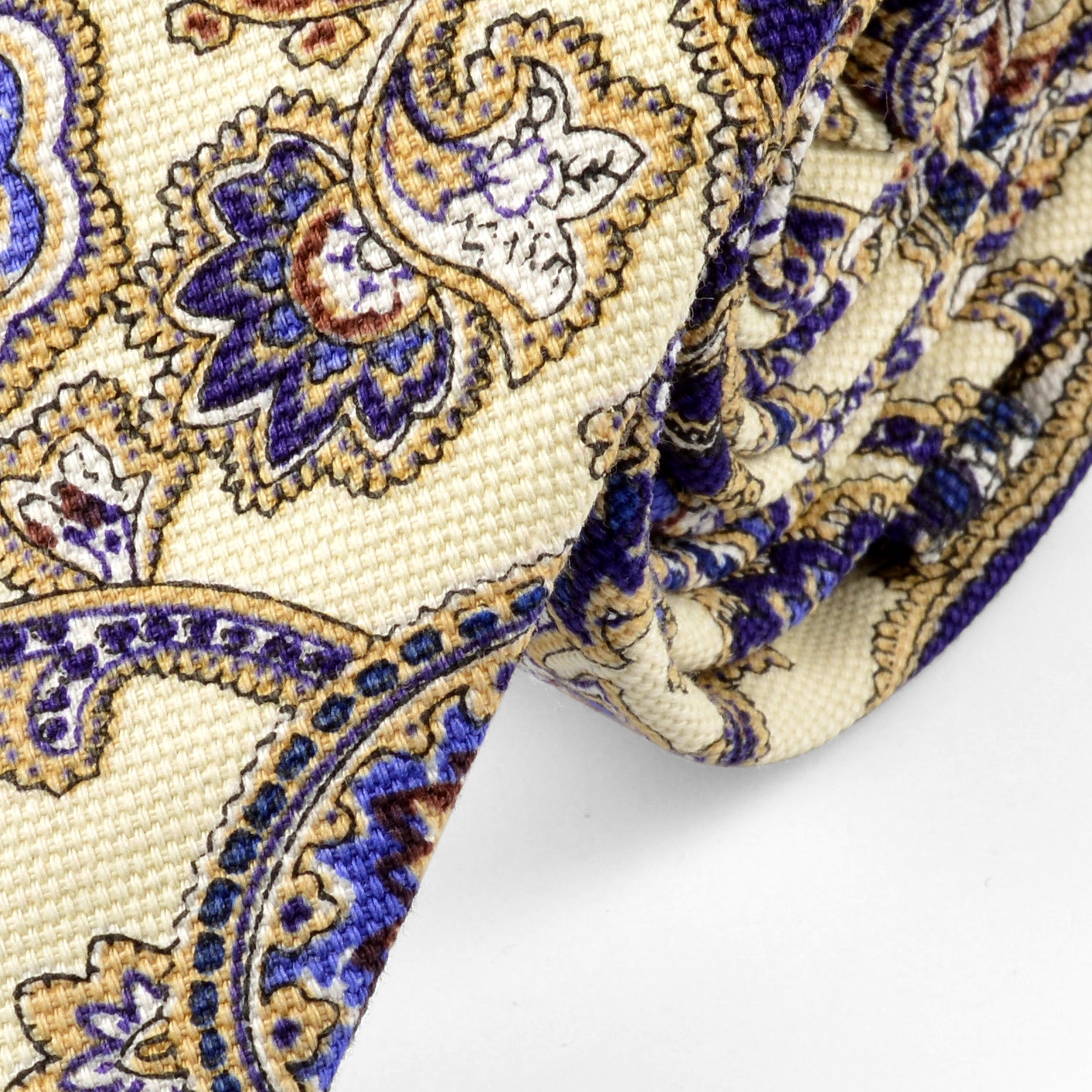 Cremefarbene Krawatte im Paisleymuster - 2