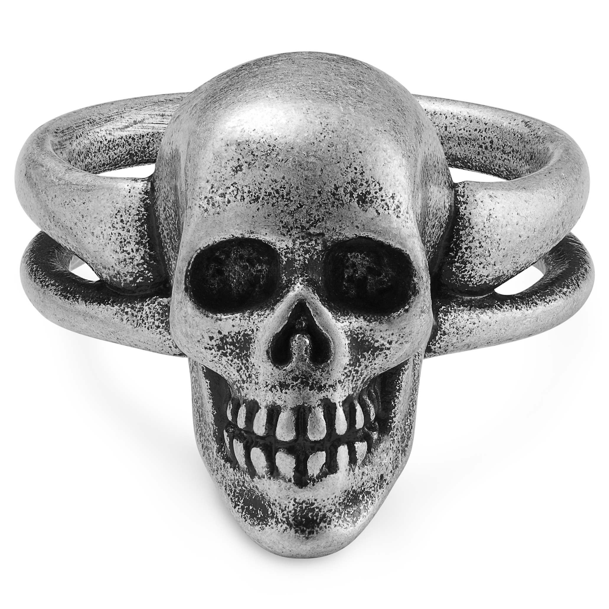 Half on sale skull ring