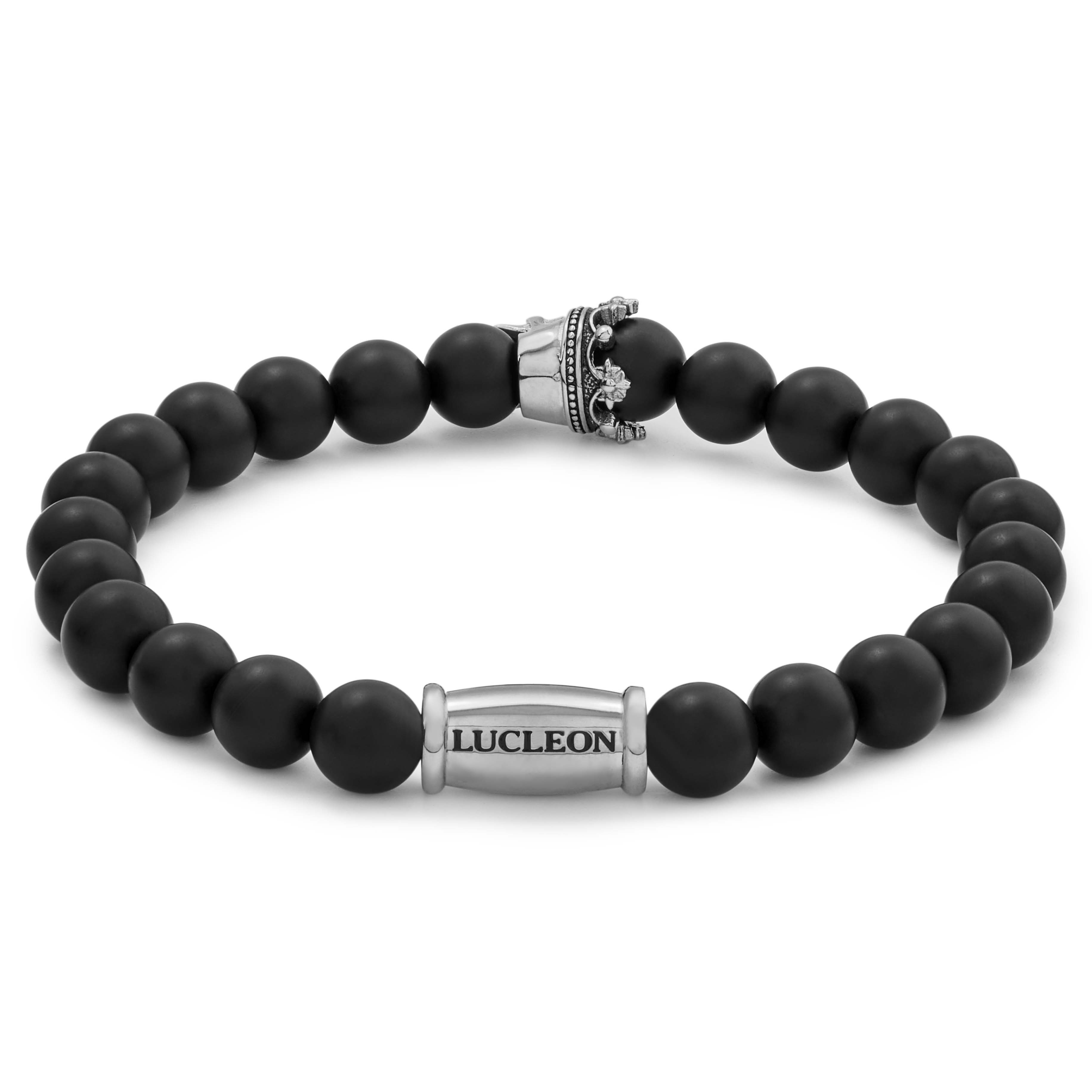 Vasilios Silver-tone Onyx Bracelet - 2