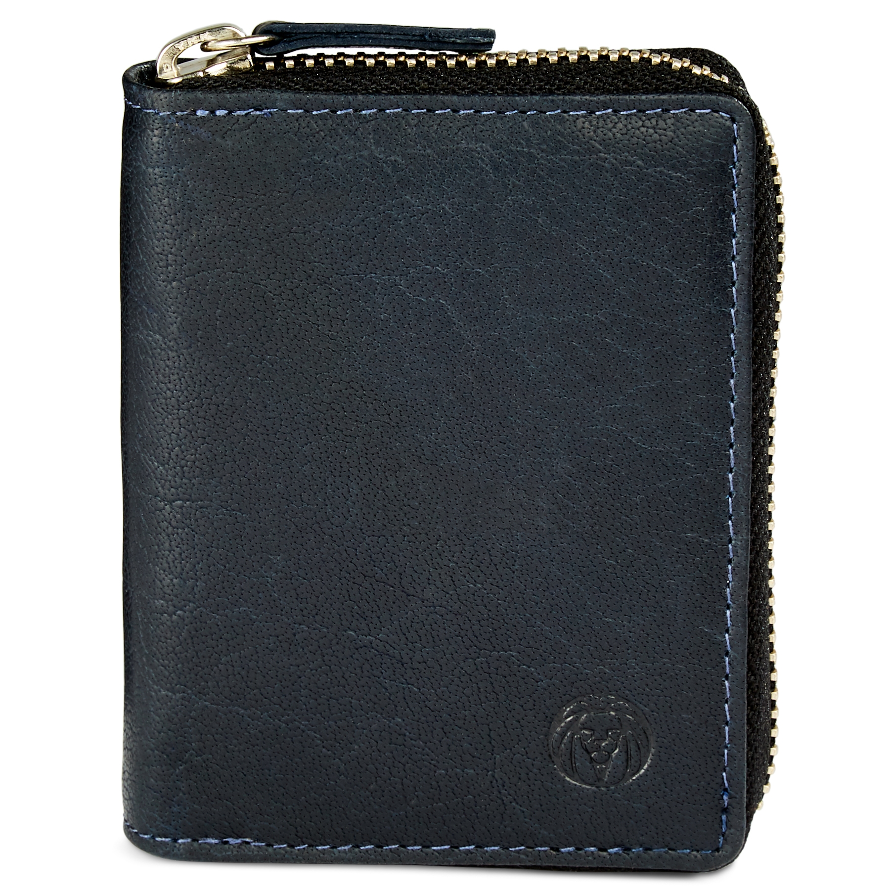 Porta-cartões em Pele Azul Marinho RFID Montreal - 3