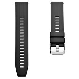 Black 4/5" (20 mm) Silicone Sports Watch Straps