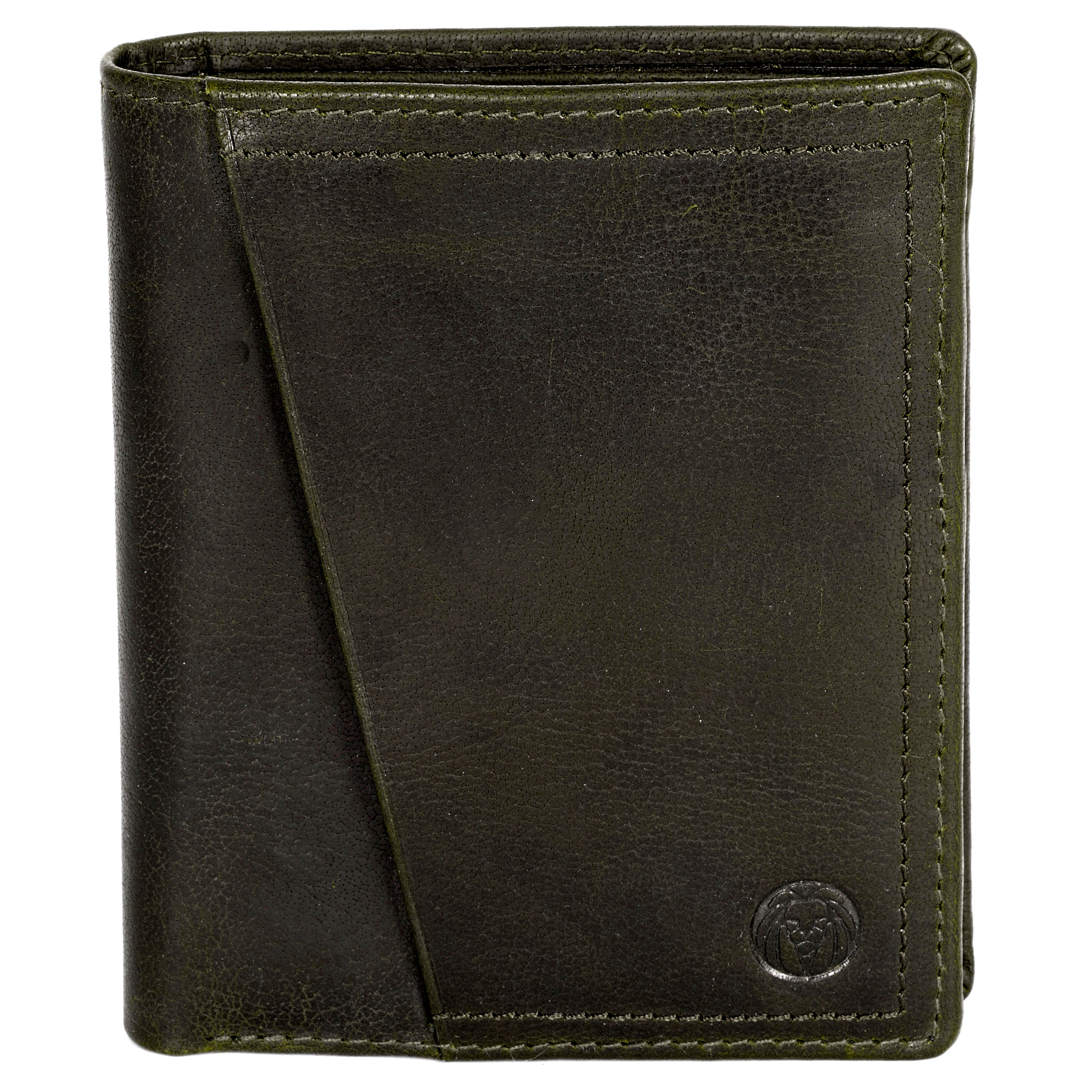 Oliwkowy skórzany rustykalny portfel RFID Montreal - 3