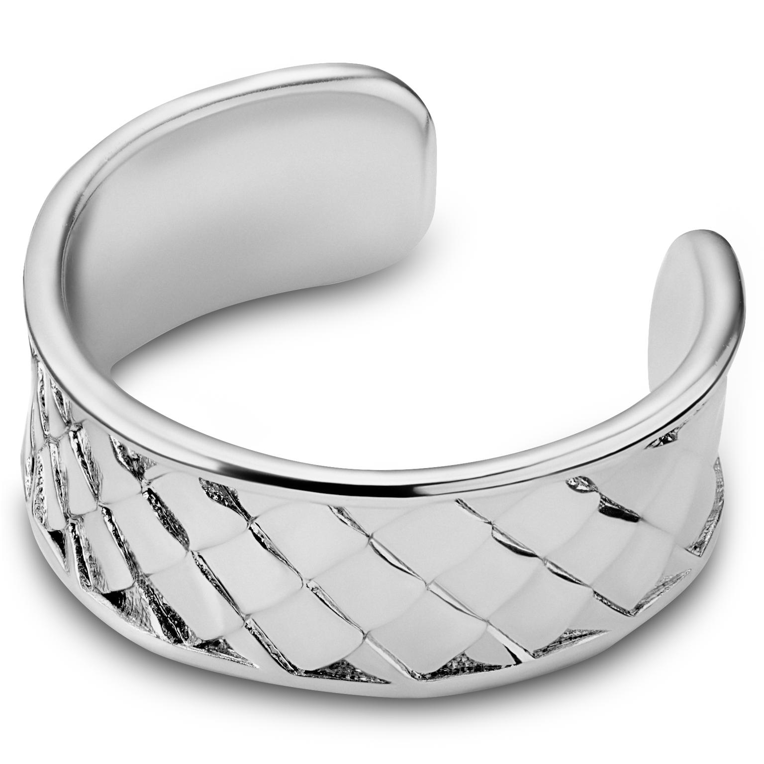 Helix | Ear Cuff Prateado com Escamas de 6 mm Helix | Ear Cuff Prateado com Escamas de 6 mm