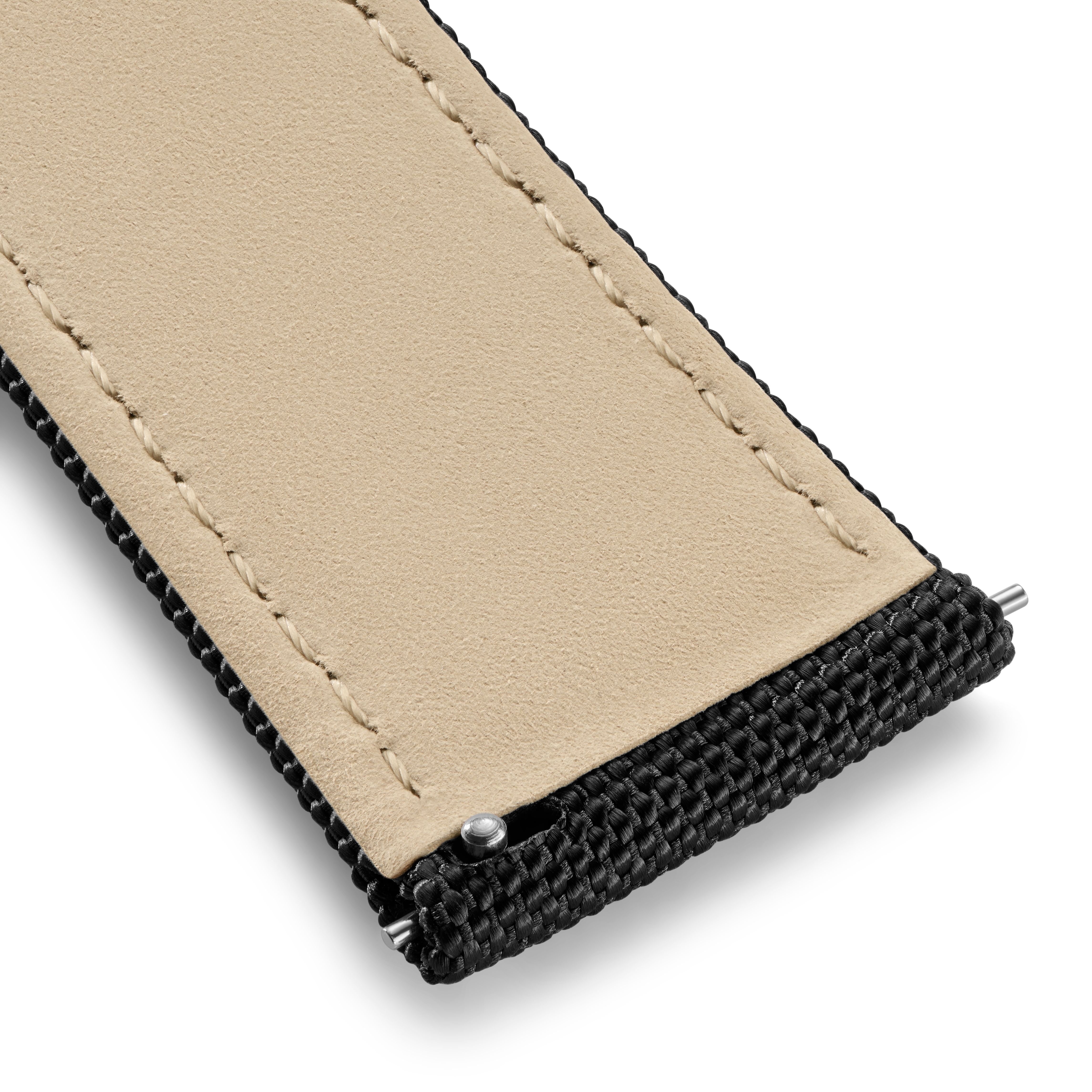 Black Nylon and Leather Quick-release Watch Strap - 4