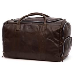 Montreal Große Braune Leder Duffle Bag Reisetasche