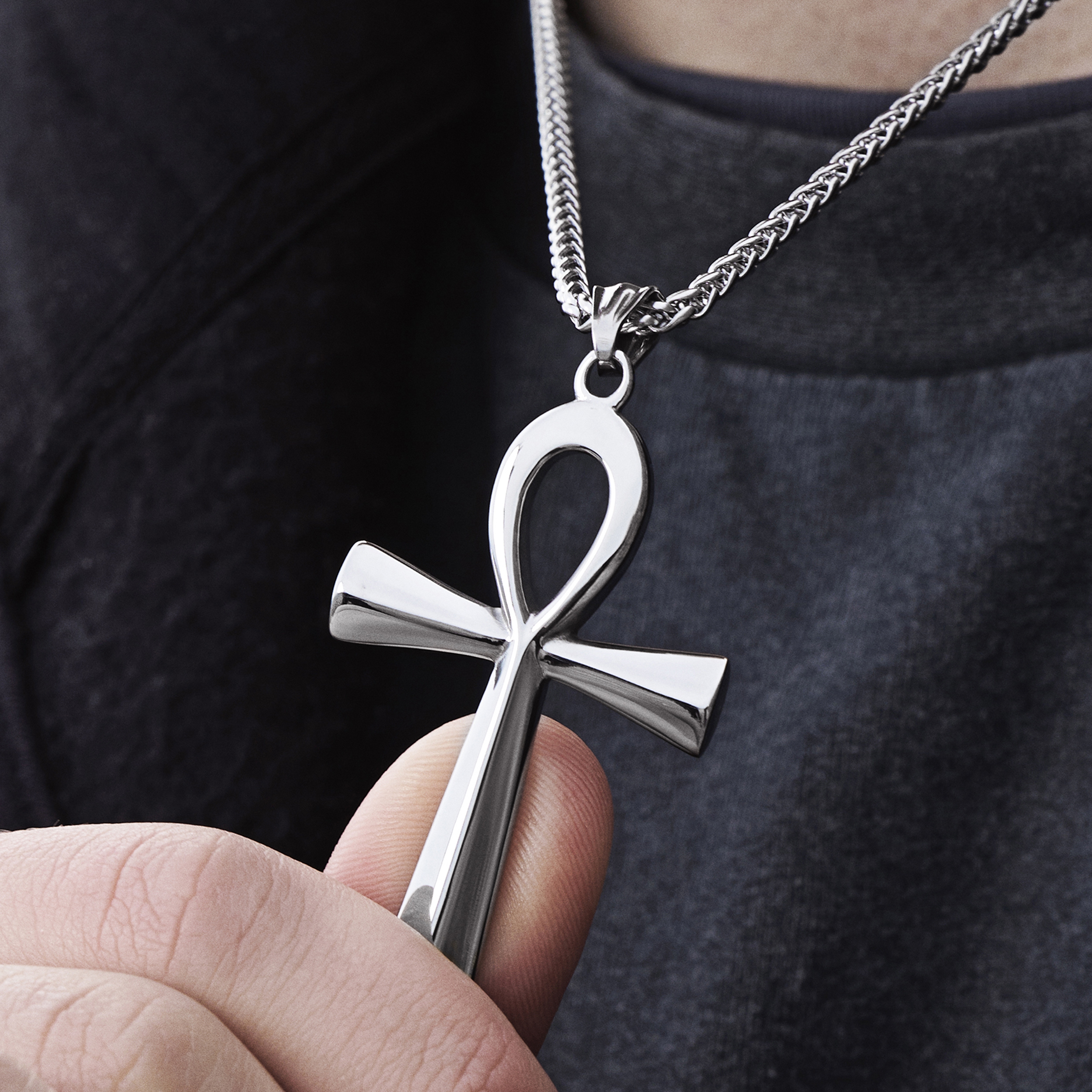 African Continent Egyptian Ankh Pendant / Necklace in Sterling Silver -  Factory Direct Jewelry
