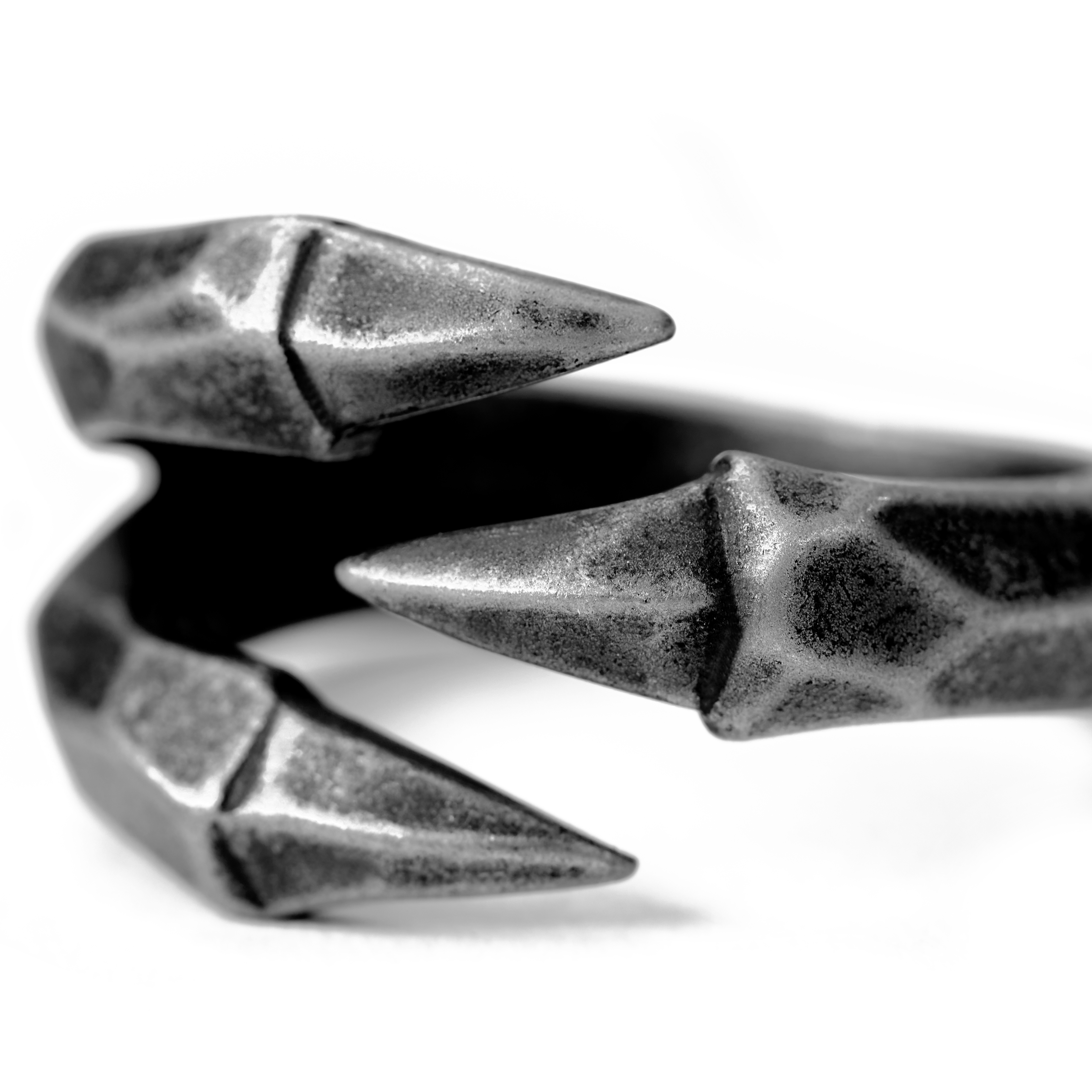 Jax Grey Stainless Steel Dragon Claw Ring - 2