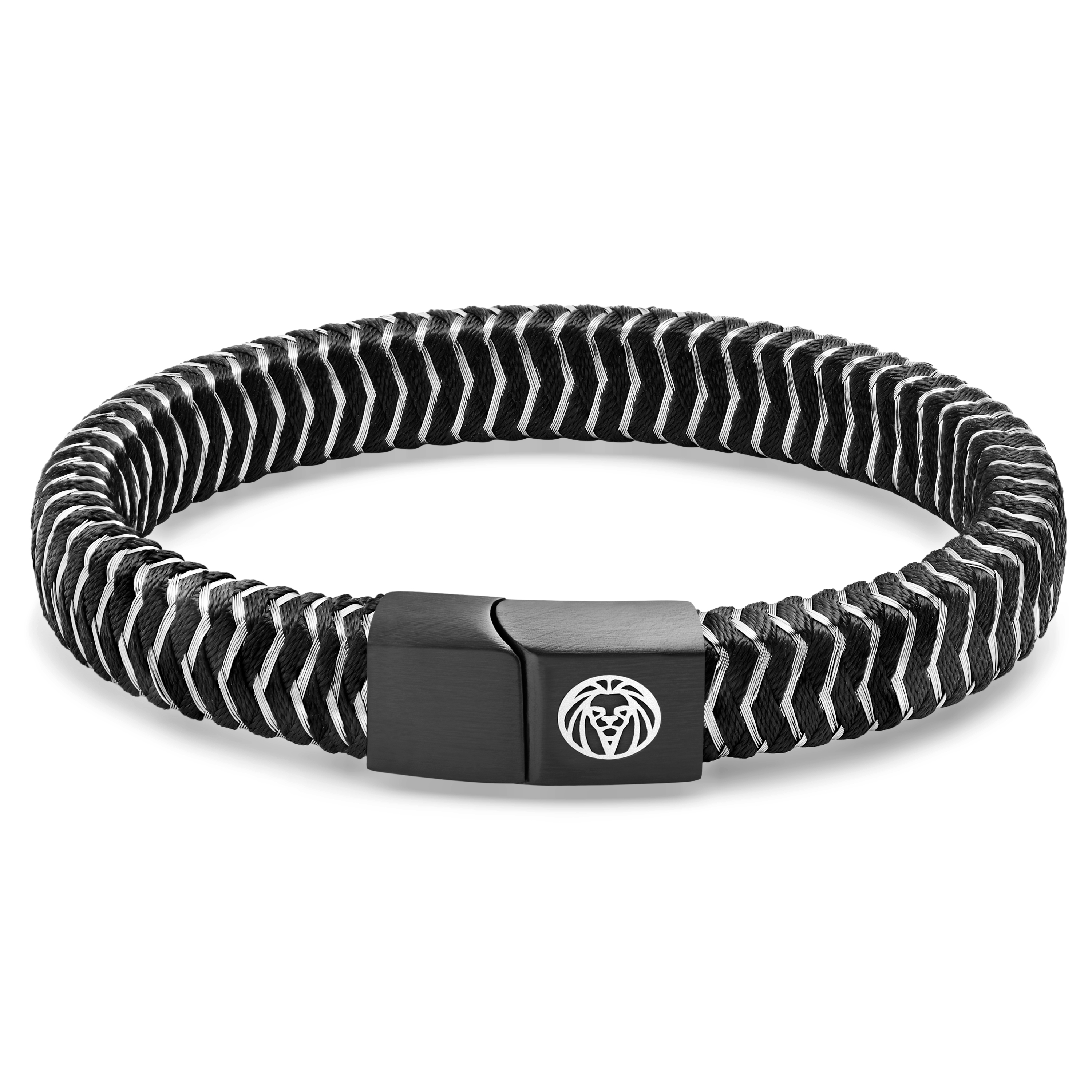 Bracelet en fil d'acier inoxydable noir - 3