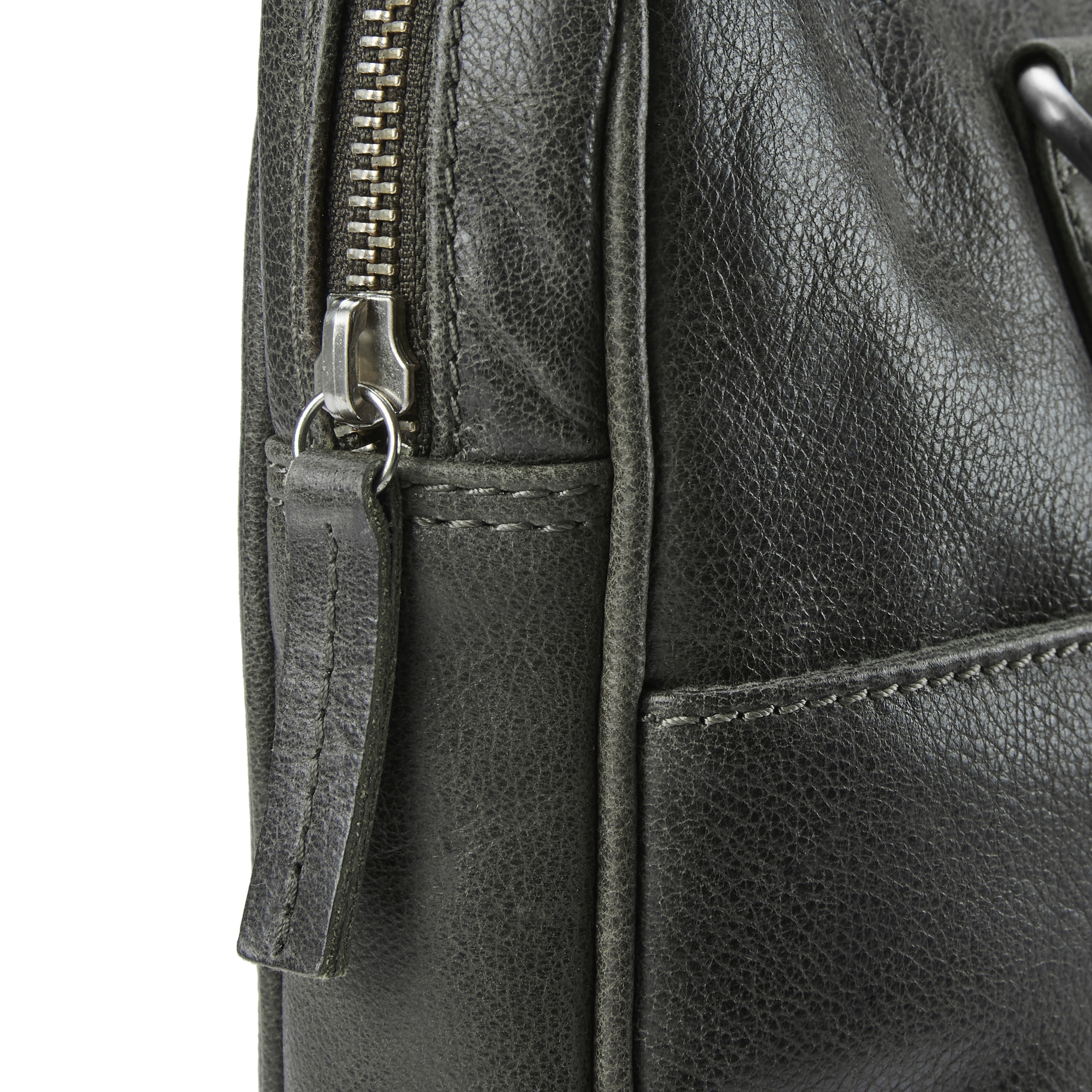 Borsa Licio Executive in pelle marrone-grigio per portatile da 17'' - 8