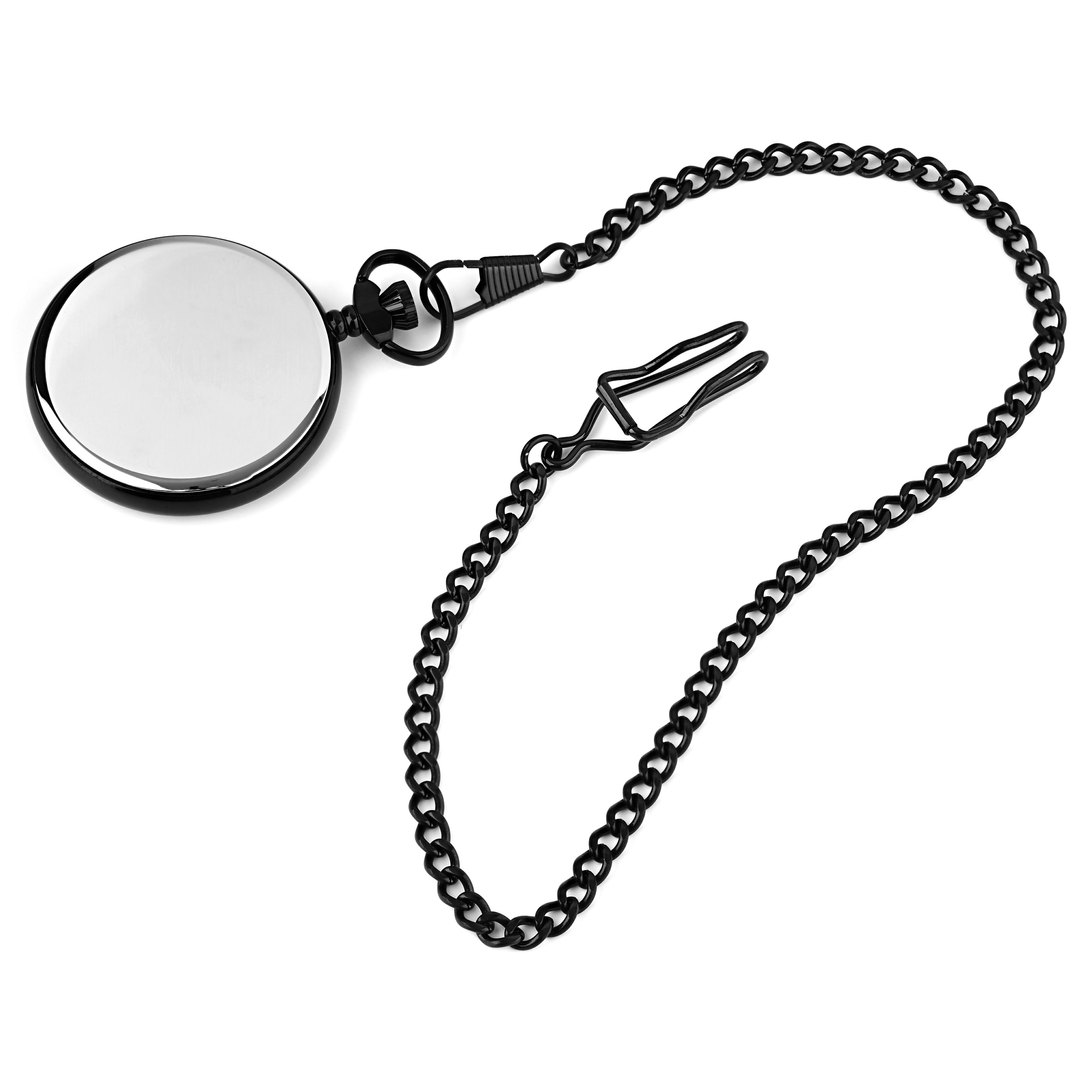 Black & Black Time Keeper Pocket Watch - 3