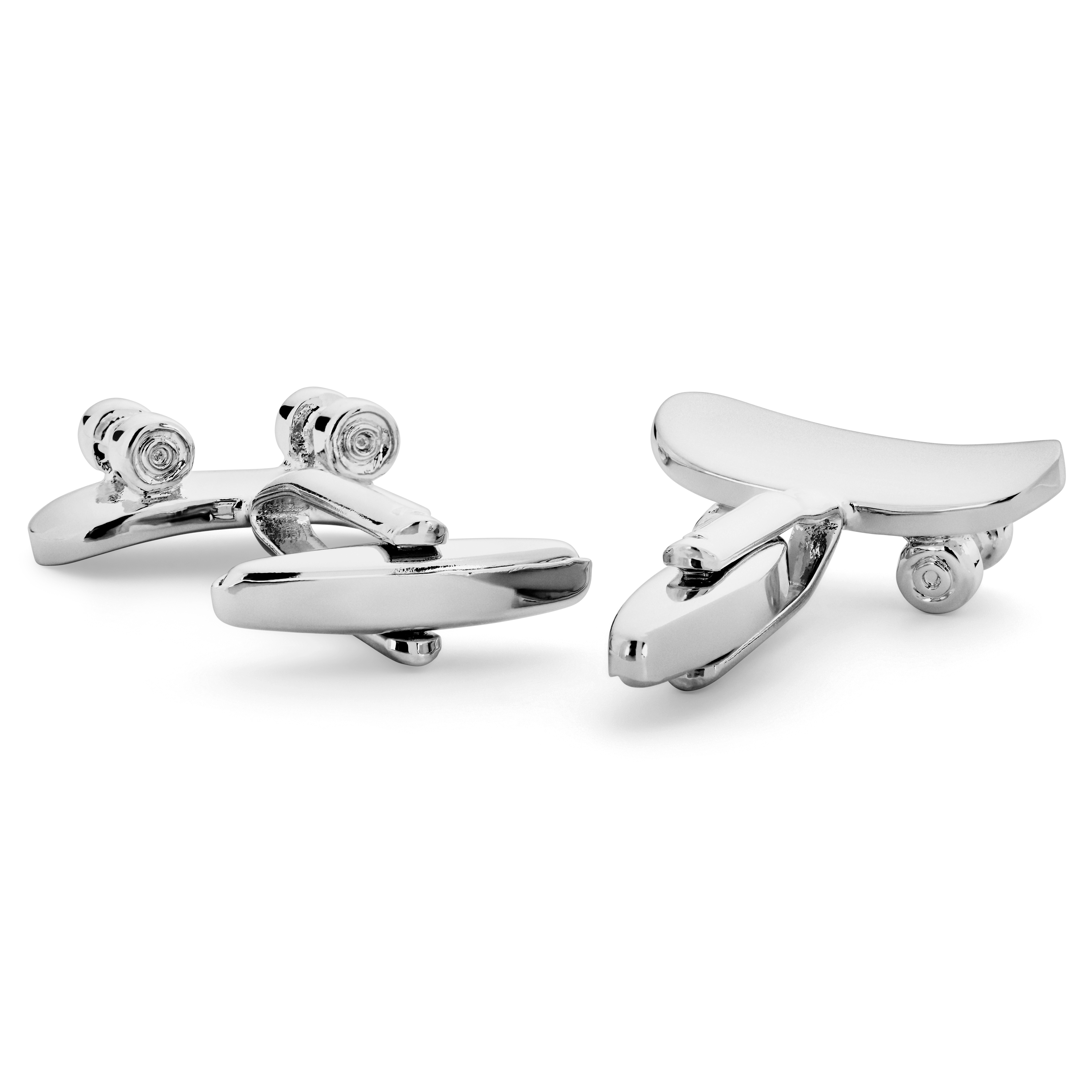 Meraklis | Ασημί Μανικετόκουμπα Skateboard - 2