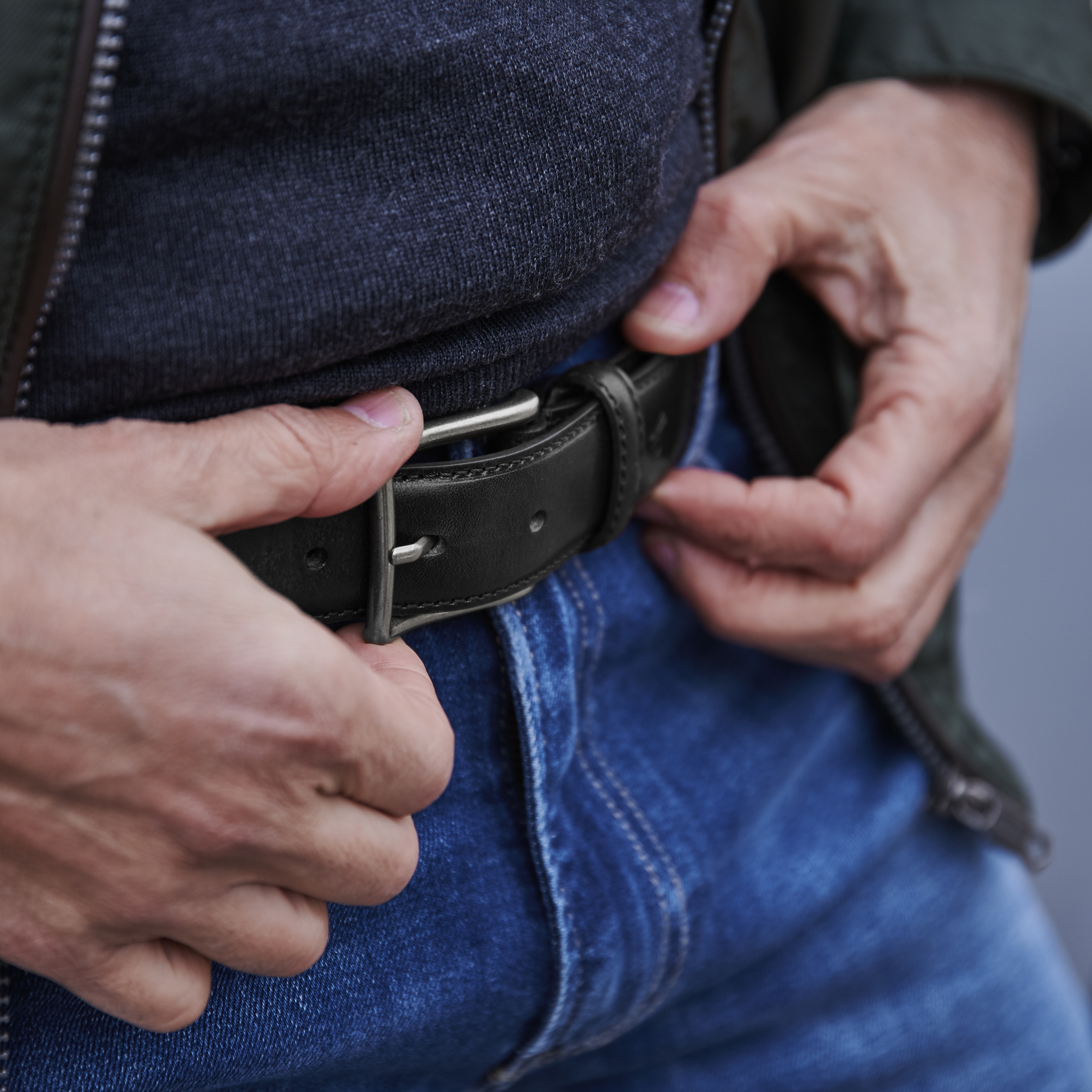 Franz Sort Læderbælte - 5