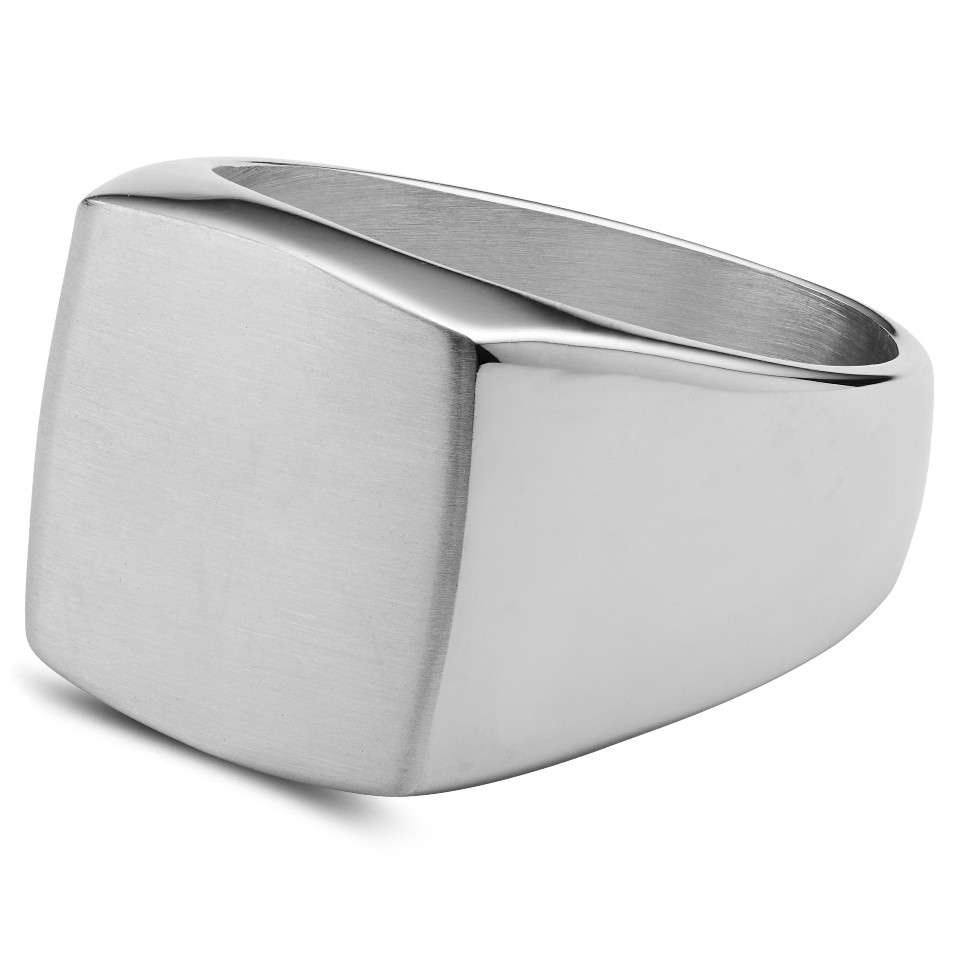 Gravel Leigh ezüst-tónusú pecsétgyűrű