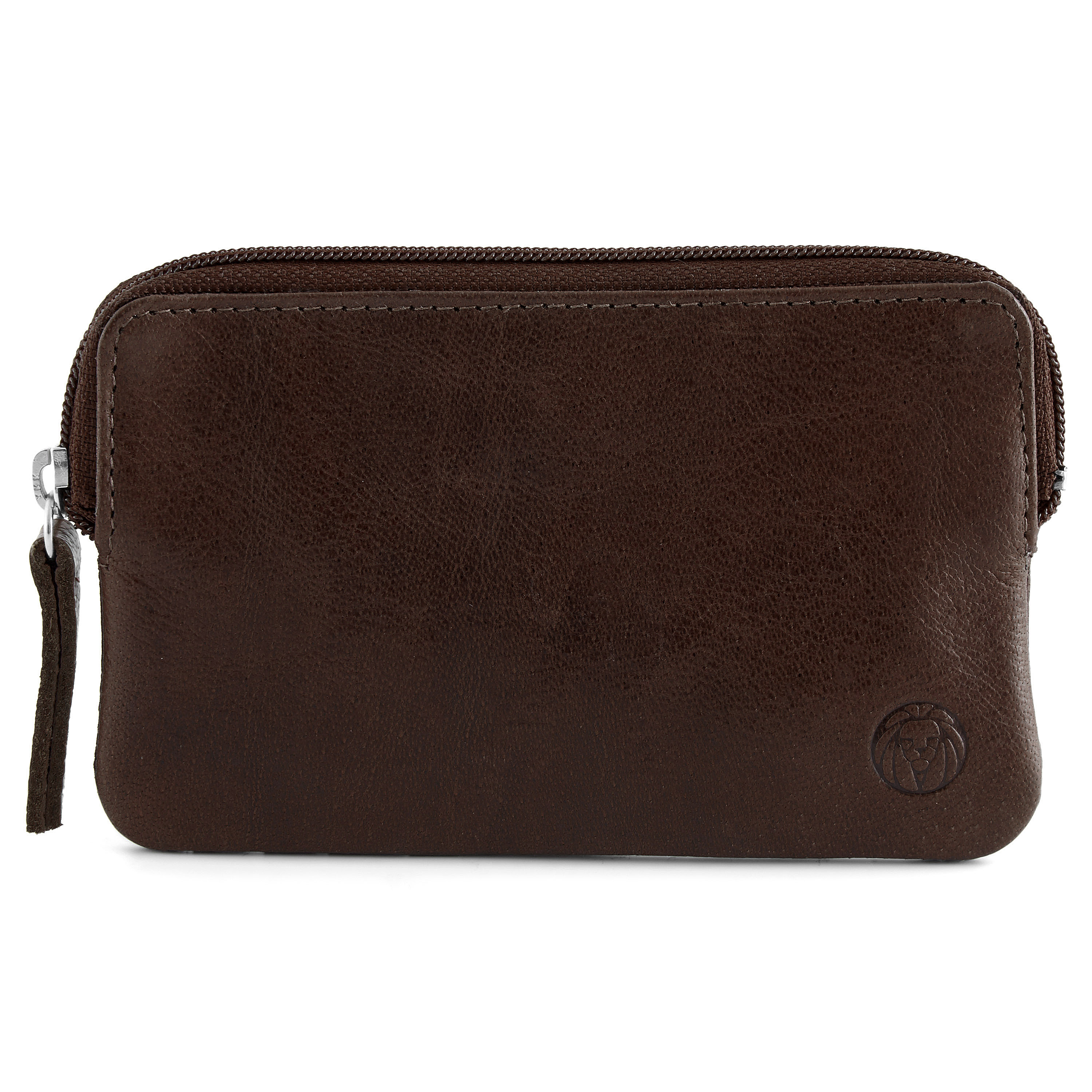 Bruine California Leren Portemonnee met Rits - 3