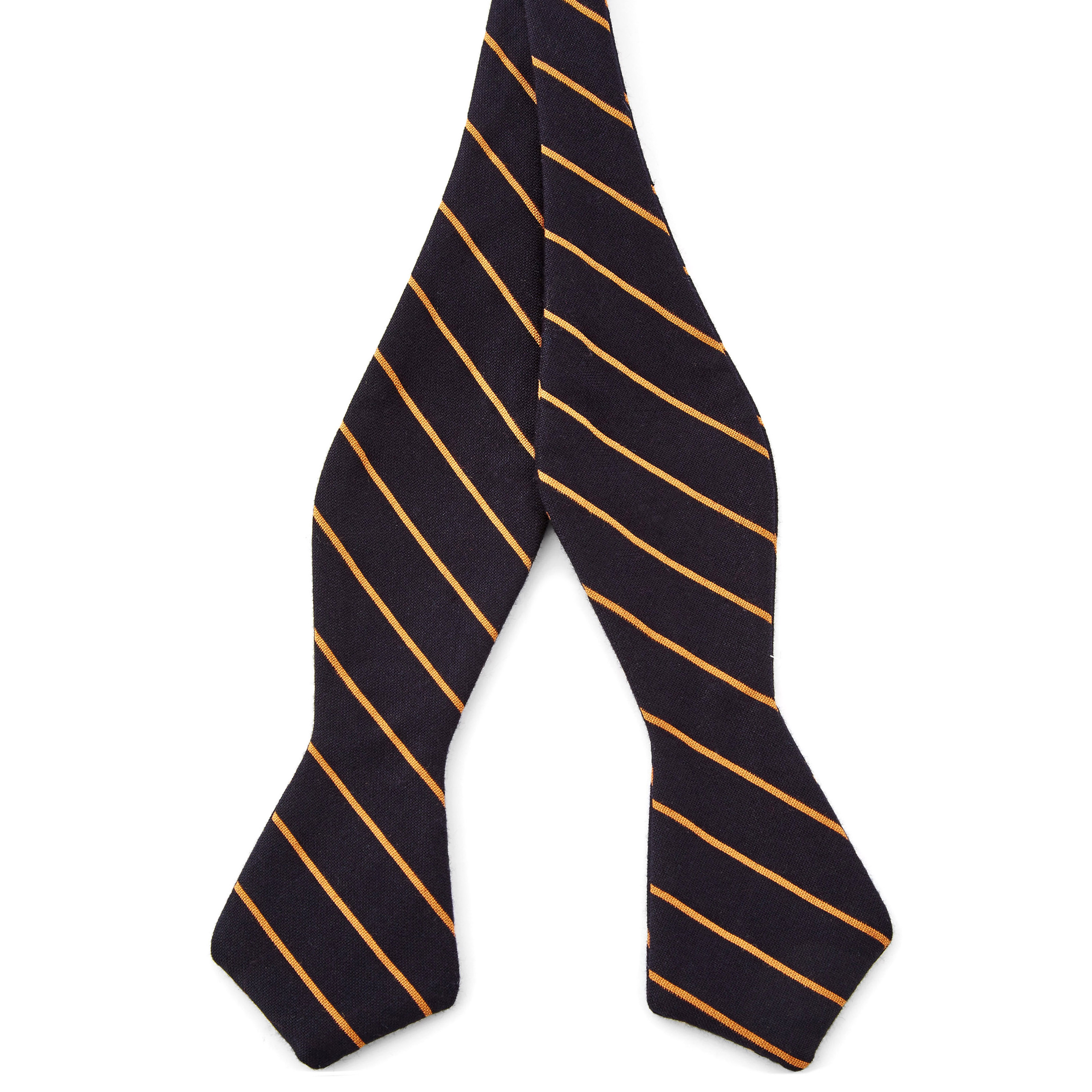 Navy and Orange Self Tie Bow Tie - 1