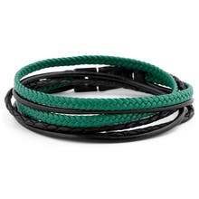 Green leather bracelets