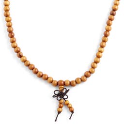 Orange Wooden Beaded Necklace