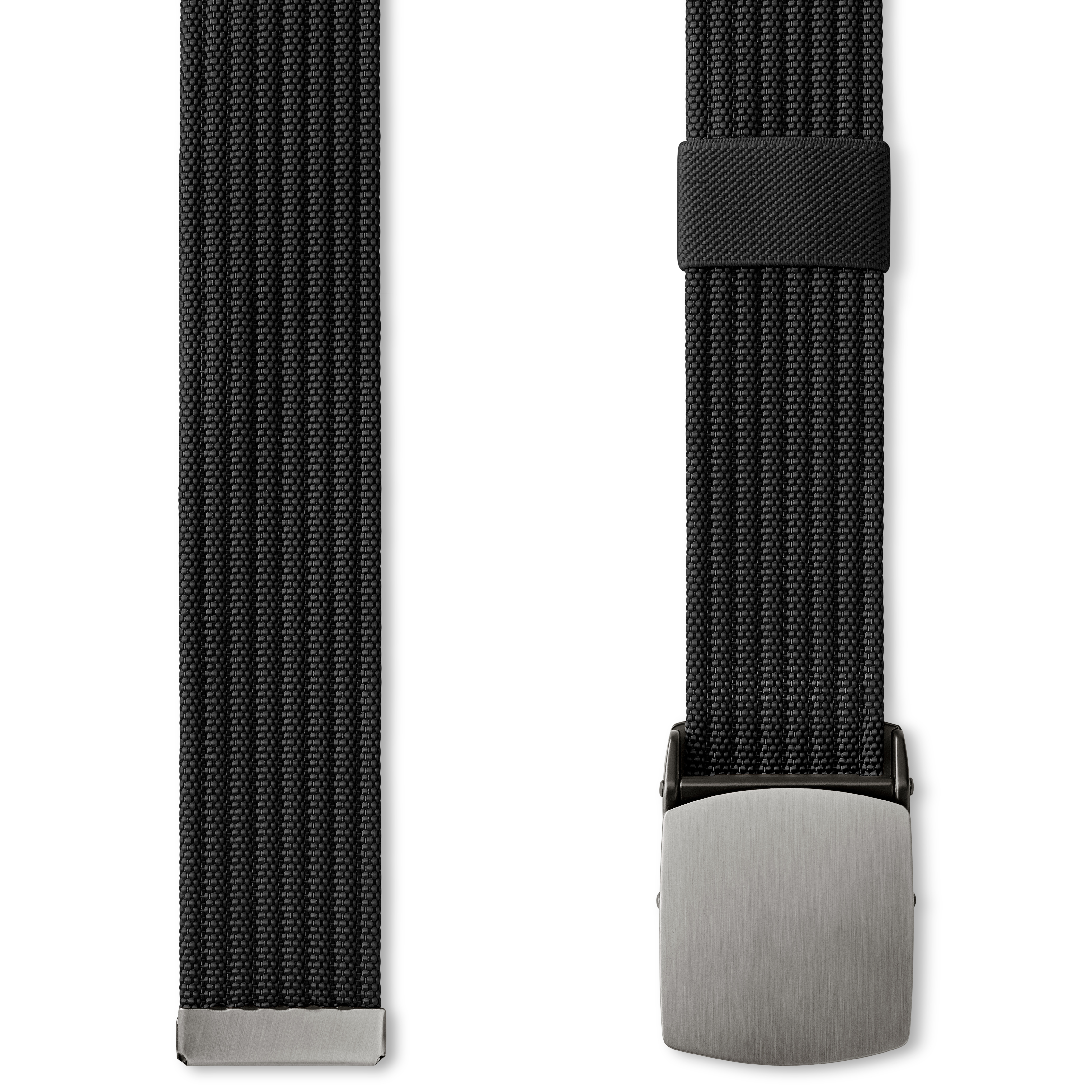 Ceinture noire en toile à boucle automatique - 2