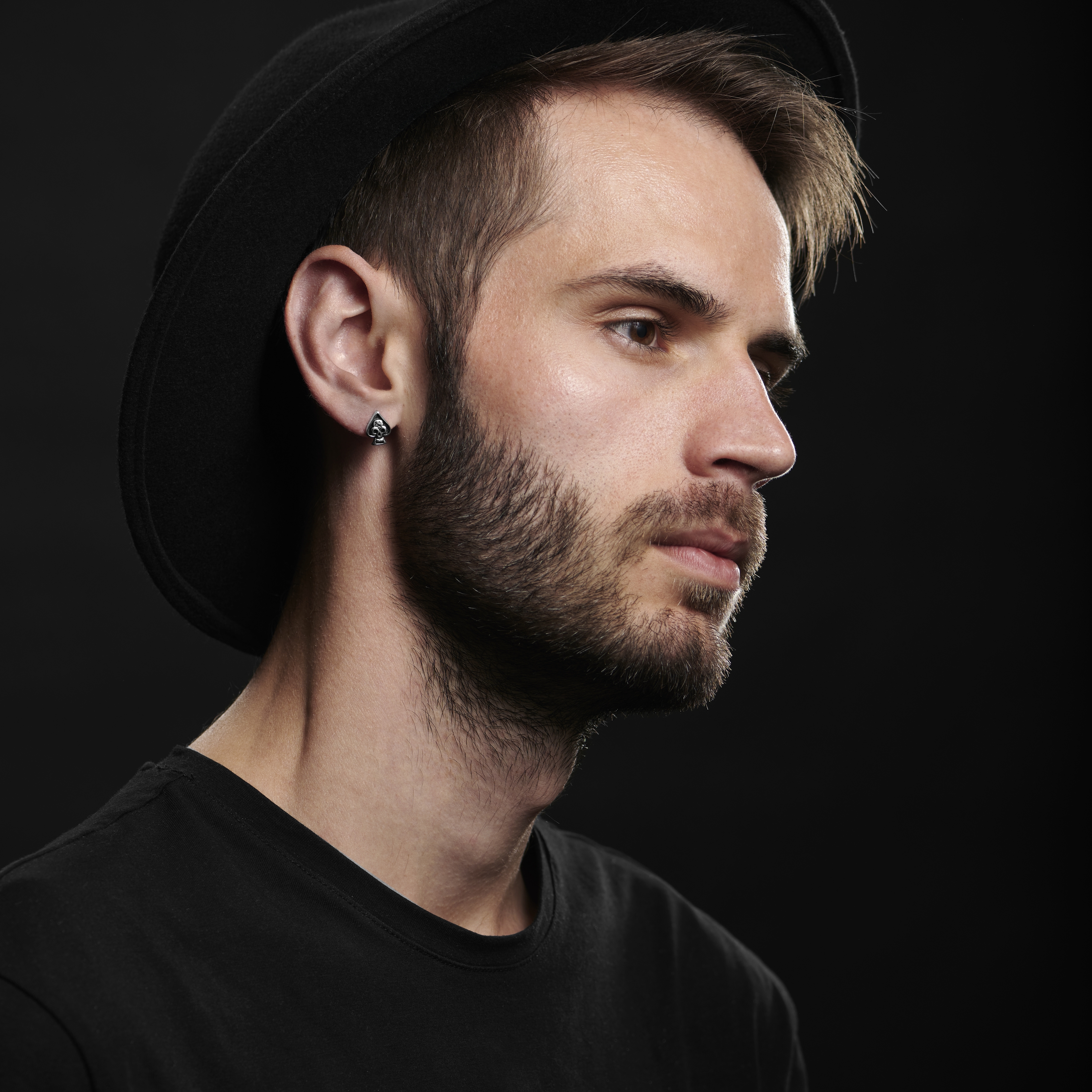 Boucle d'oreille poker tête de mort - 4