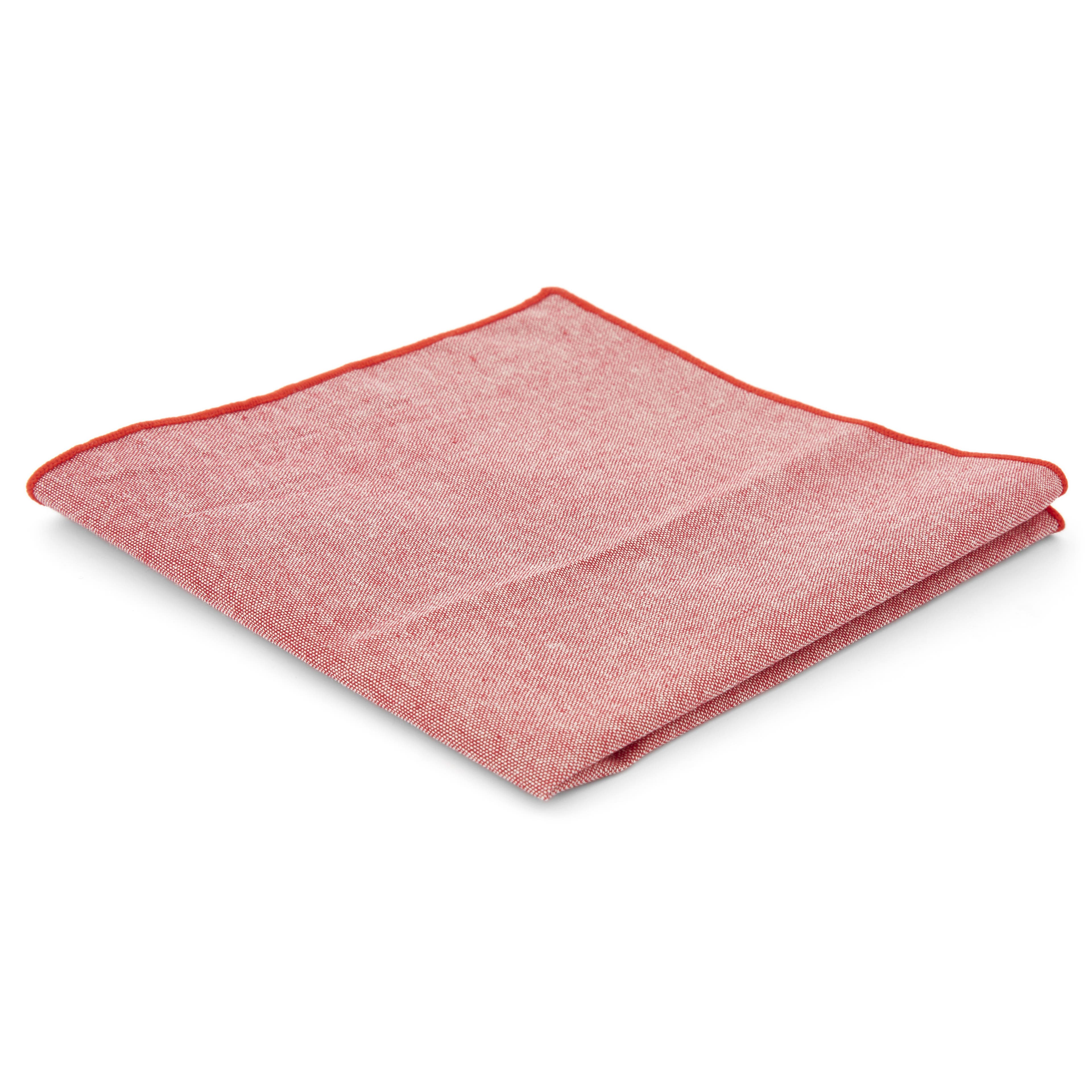 Розова памучна кърпичка за сако